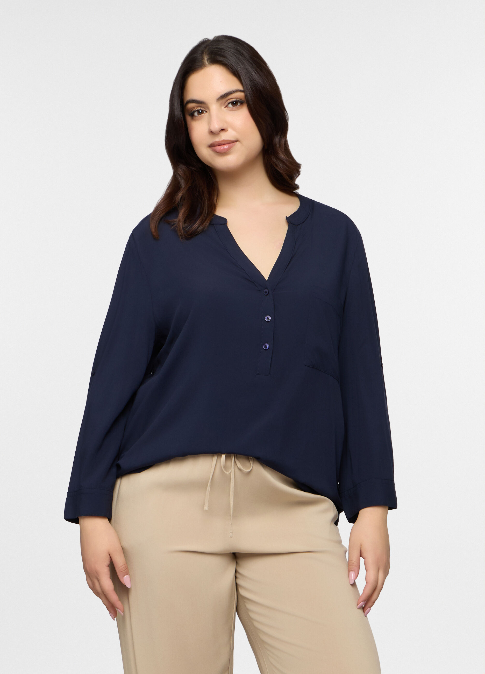 Blusa in pura viscosa donna curvy_0