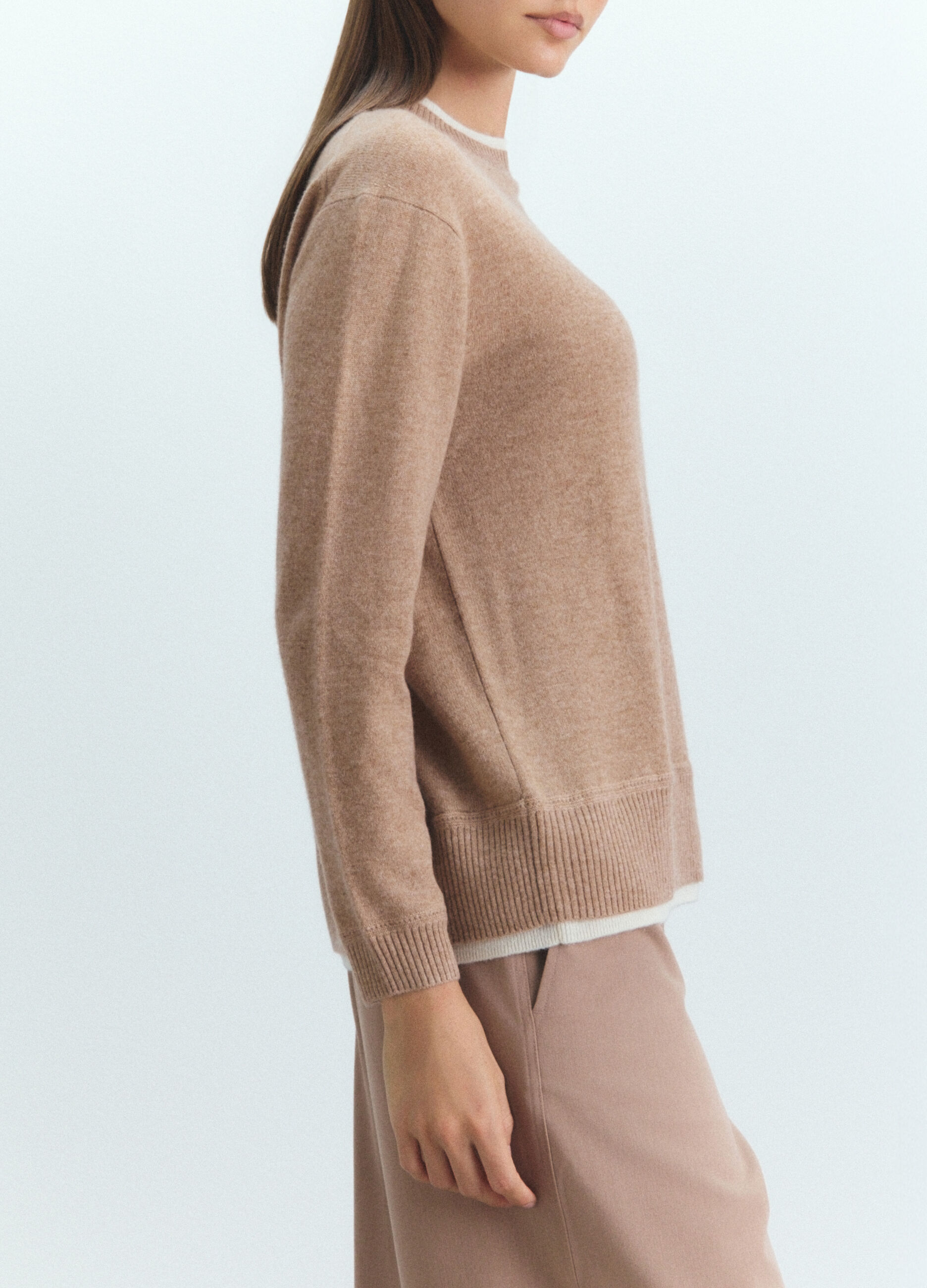 Pullover girocollo in puro cashmere donna_3