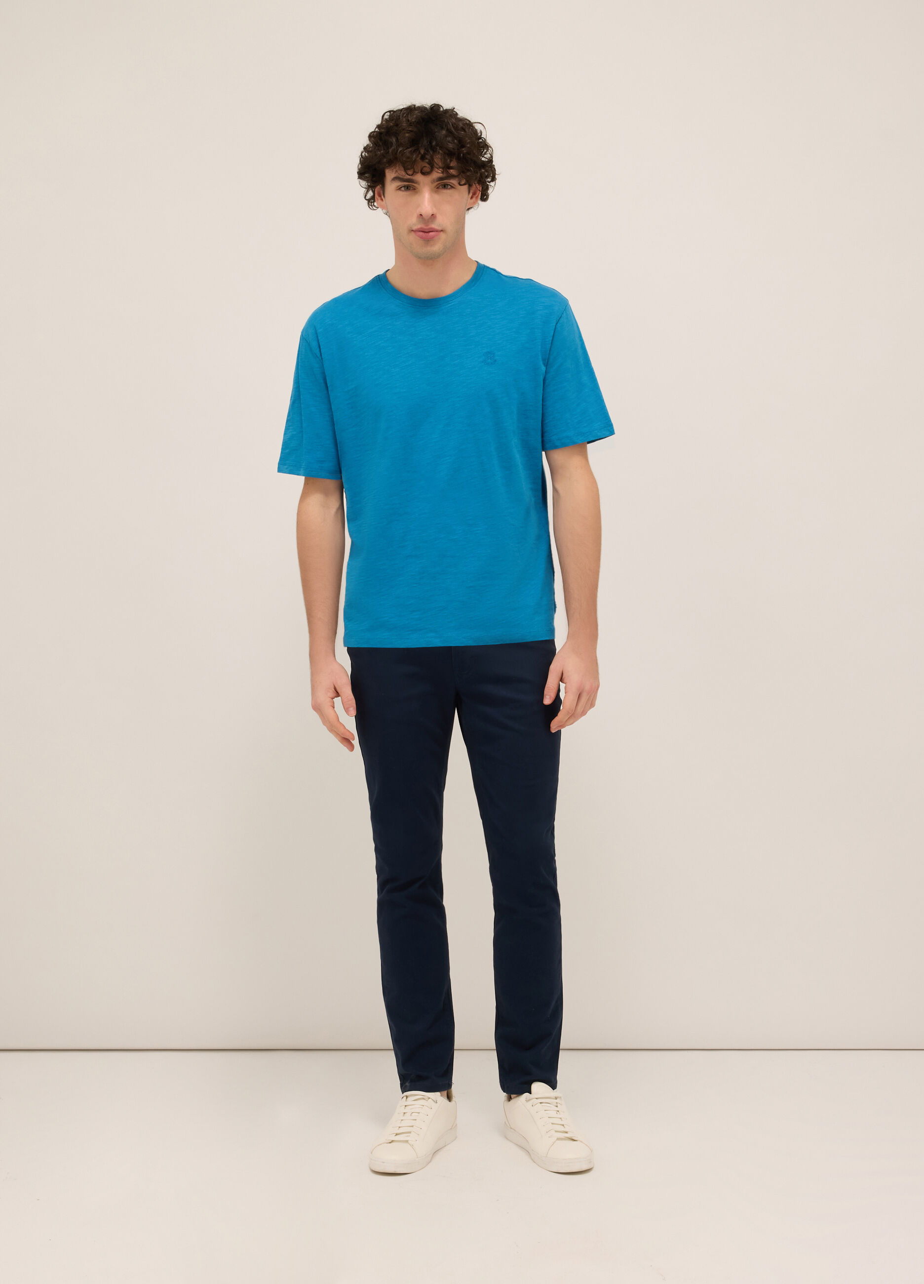 Pantalone 5 tasche in twill misto cotone uomo_0