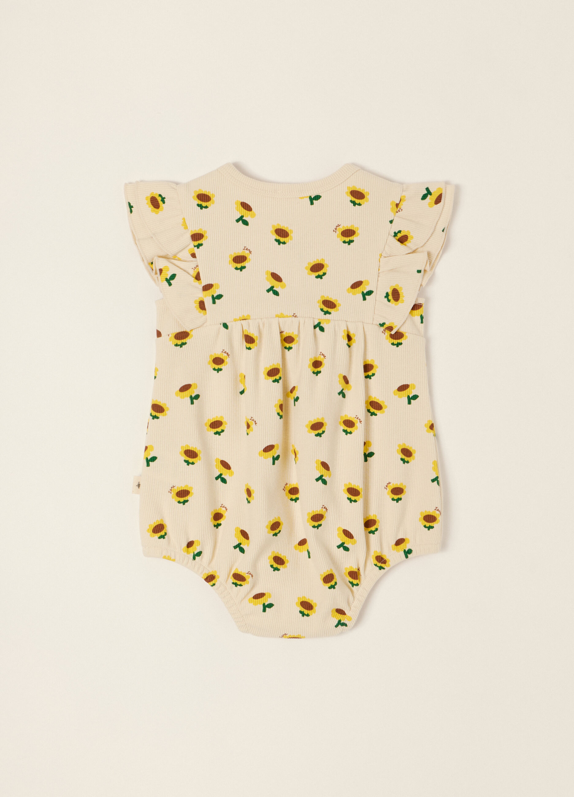 Pagliaccetto in costina di cotone stretch IANA neonata_1