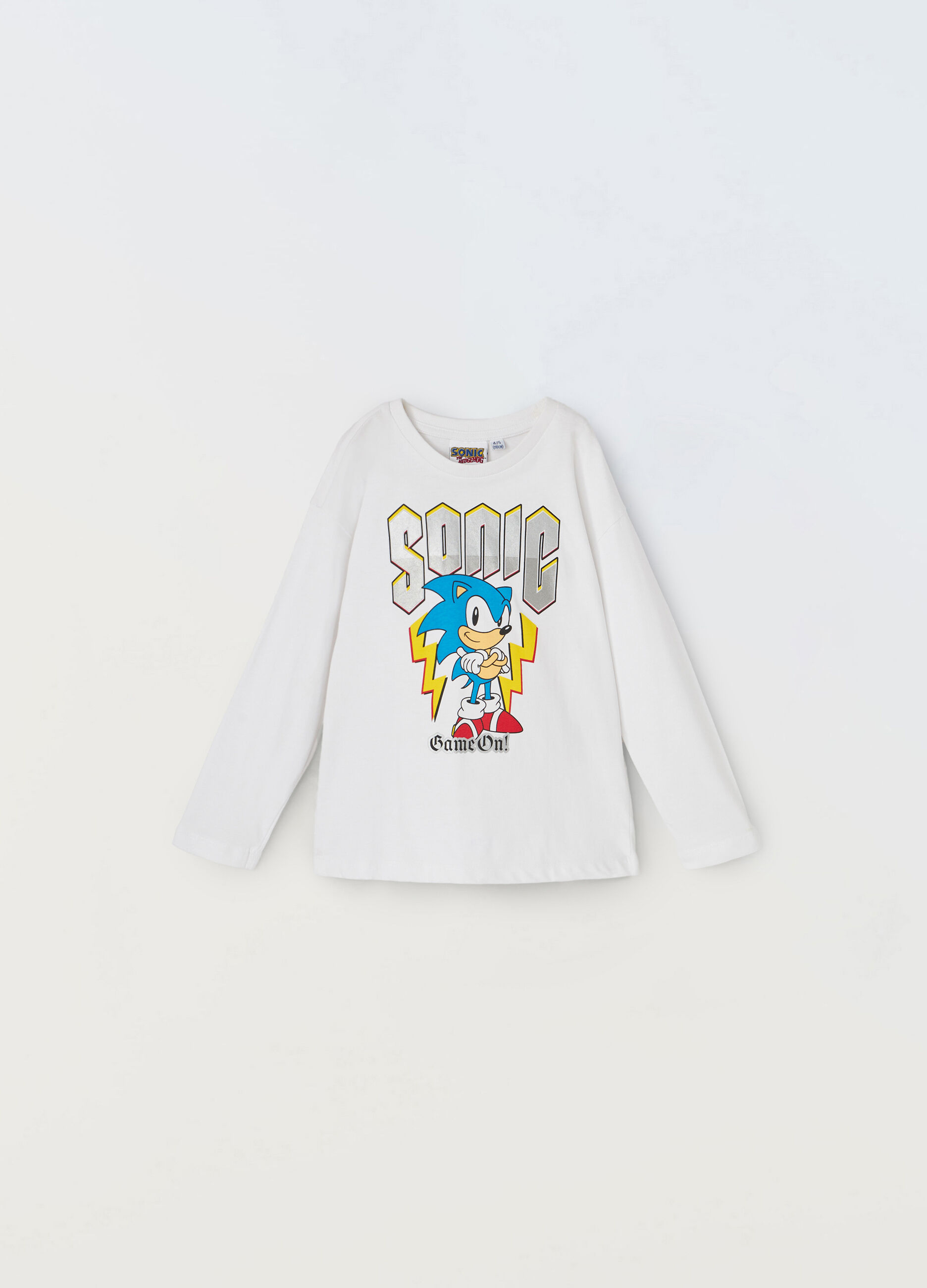 T-shirt Sonic in jersey di puro cotone bambino_0
