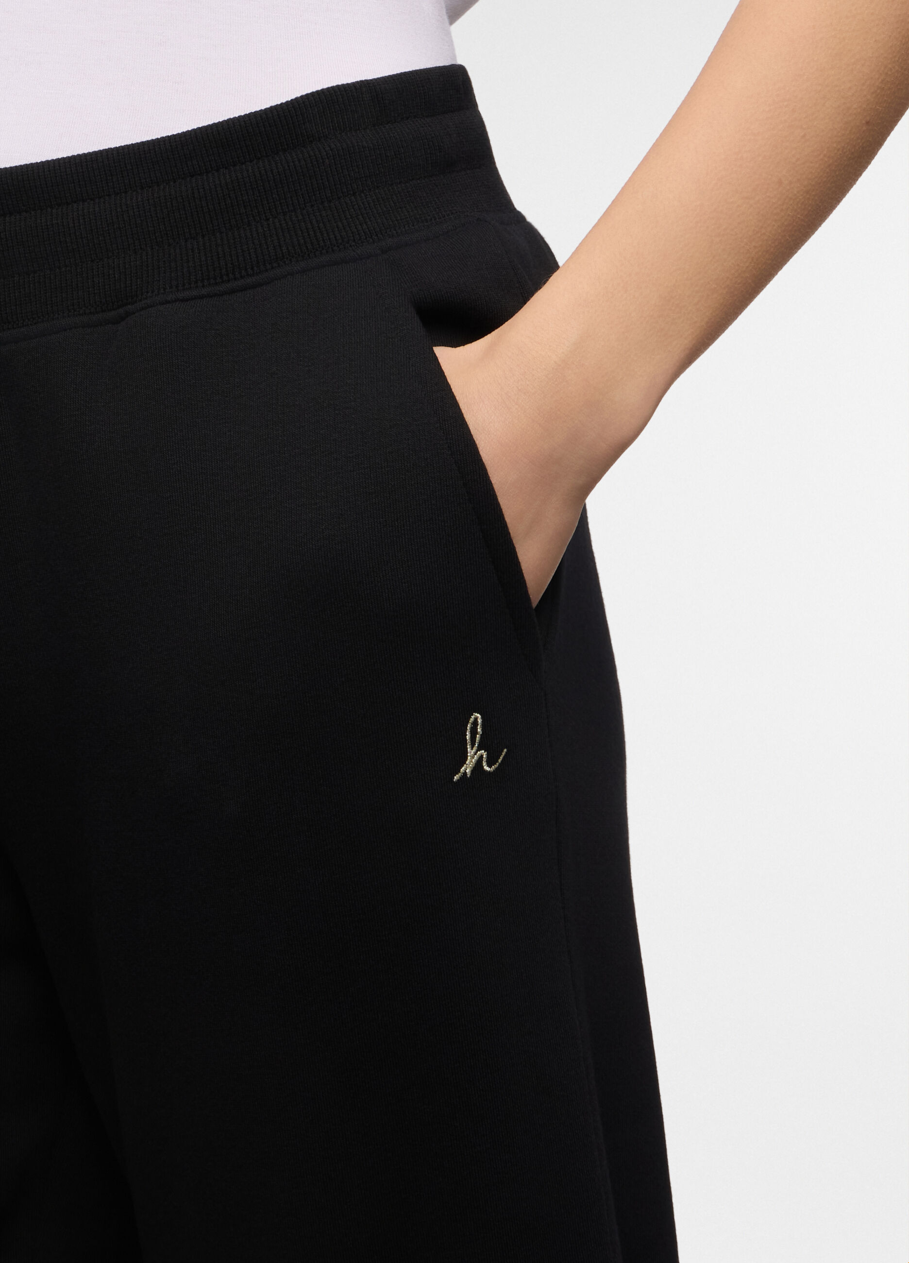 Jogger regular fit in french terry misto cotone donna_2