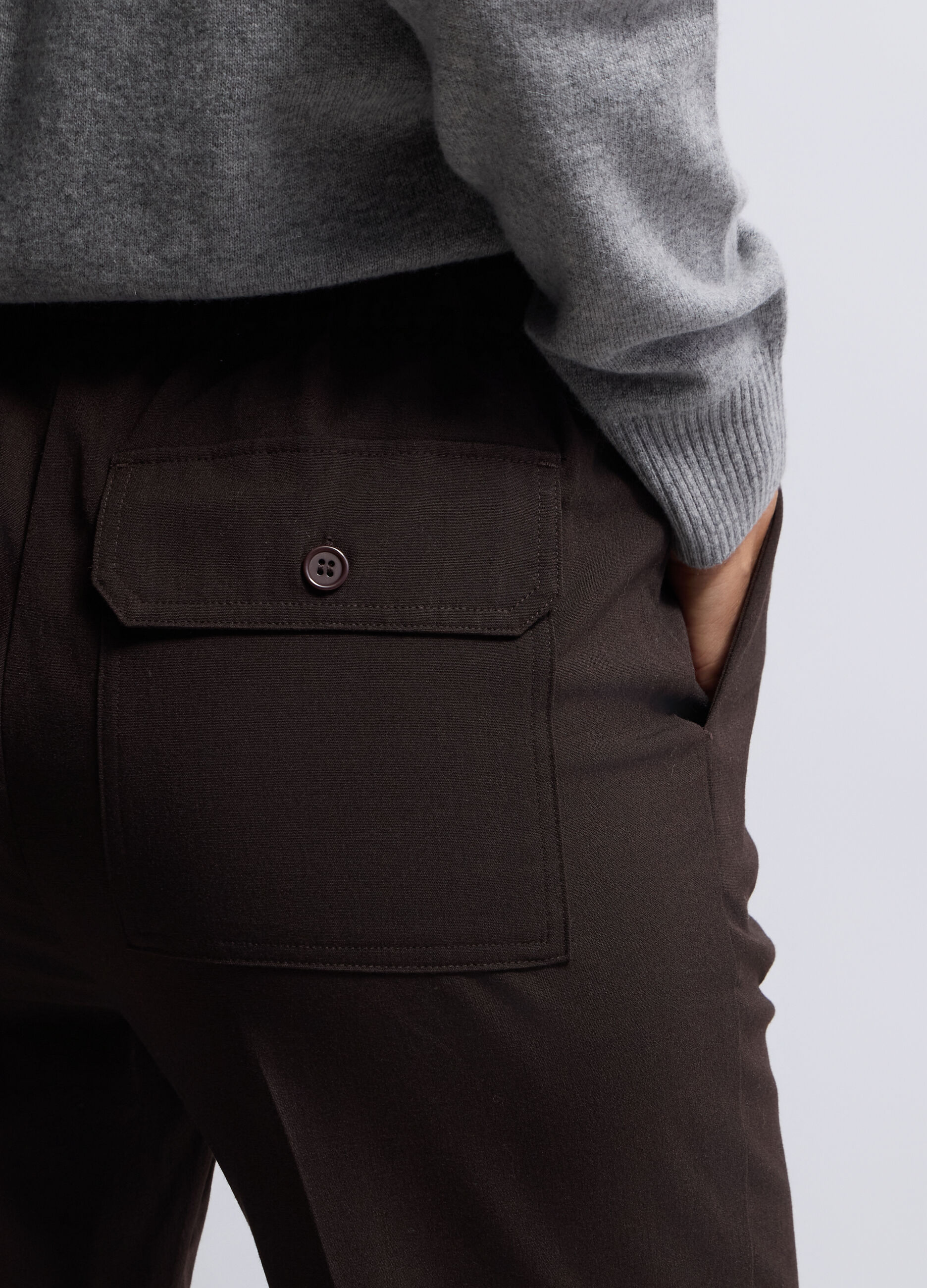 Pantaloni Fit Regular misto viscosa stretch donna_3
