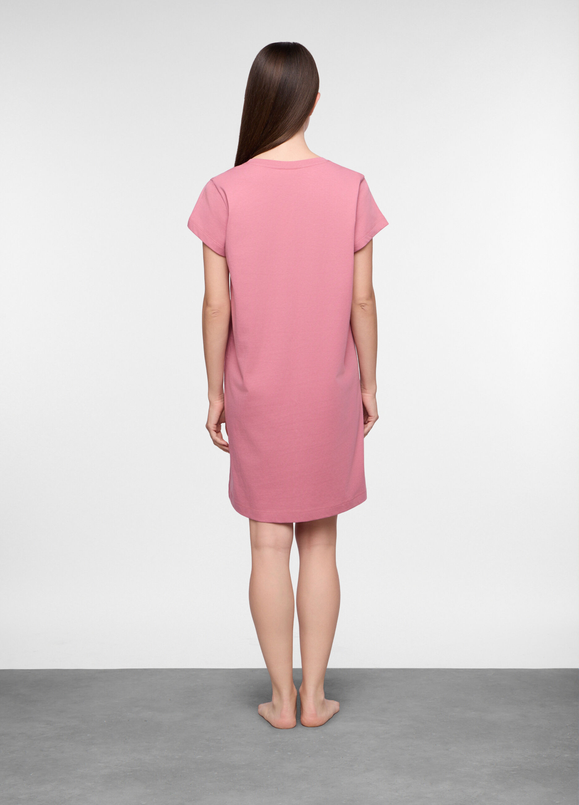 Camicia da notte in jersey di puro cotone donna_1
