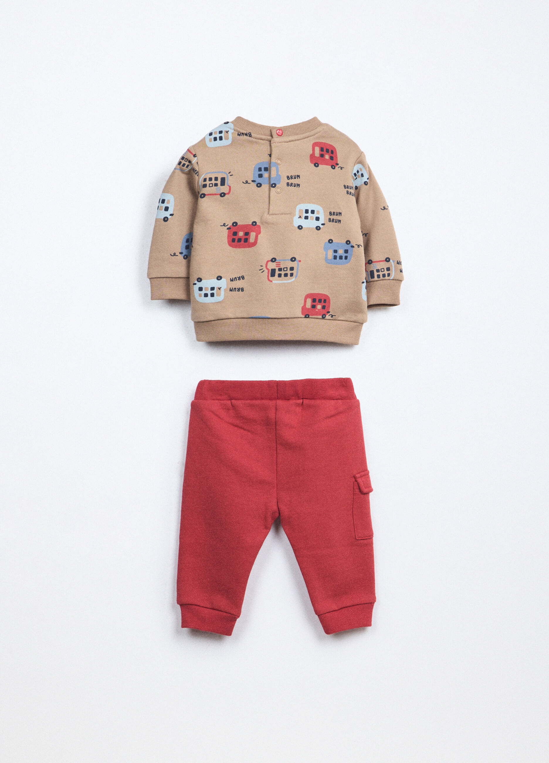 Jogging set in puro cotone fleece neonato_1