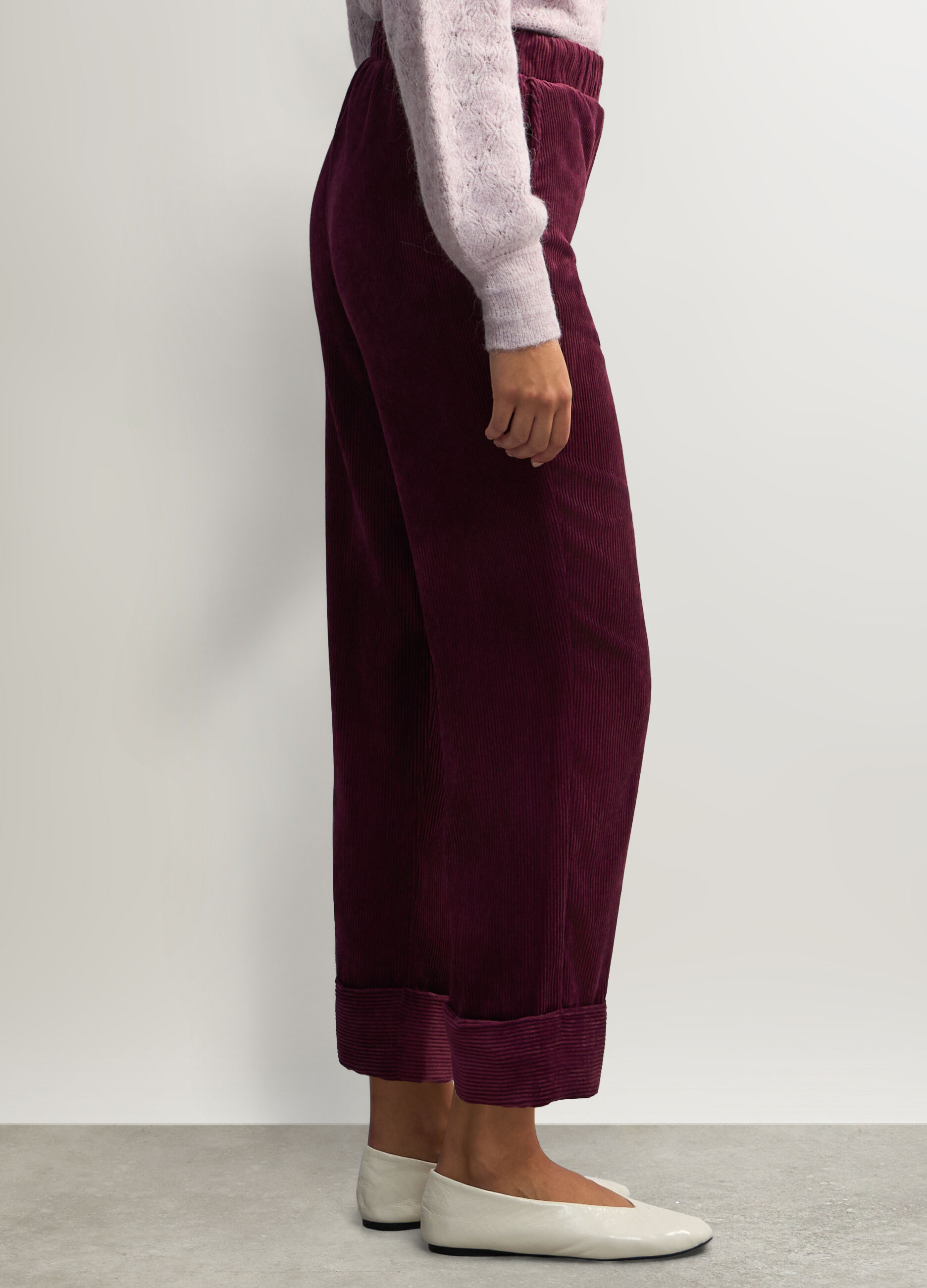 Pantaloni Straight Fit in velluto a coste donna_1