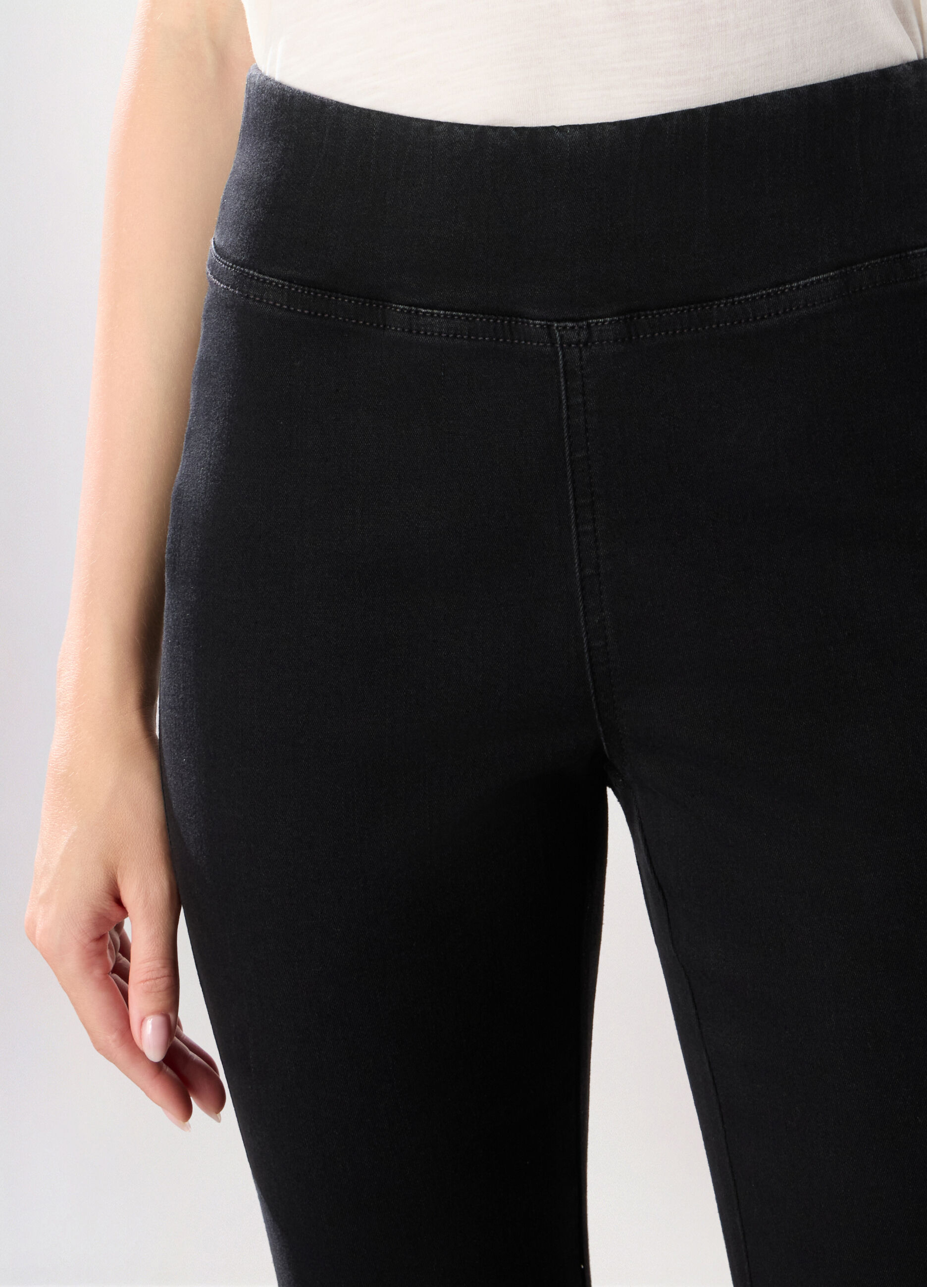 Jeggings flare fit in denim misto cotone donna_2
