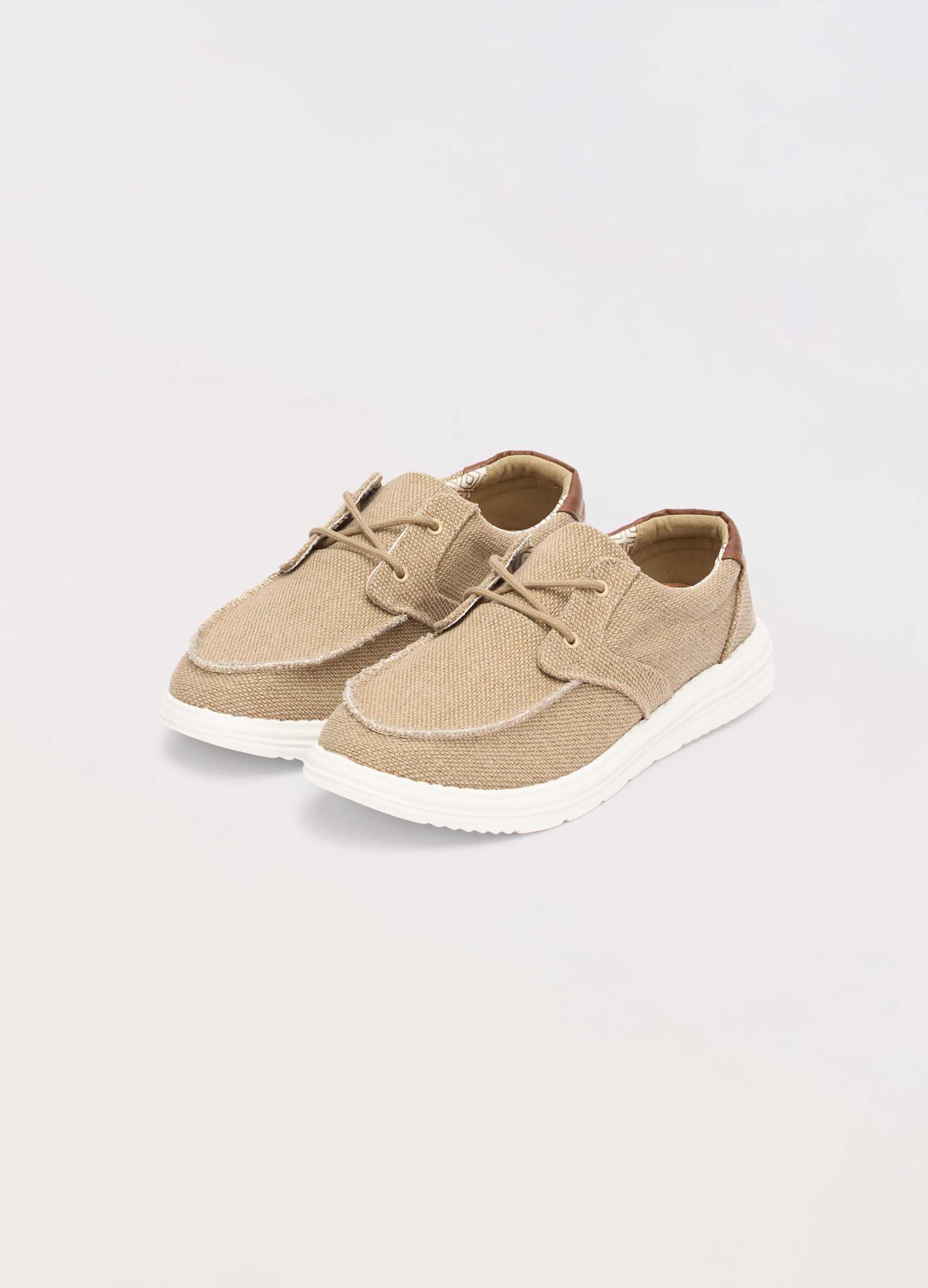 Boat shoes in tela di cotone uomo_2