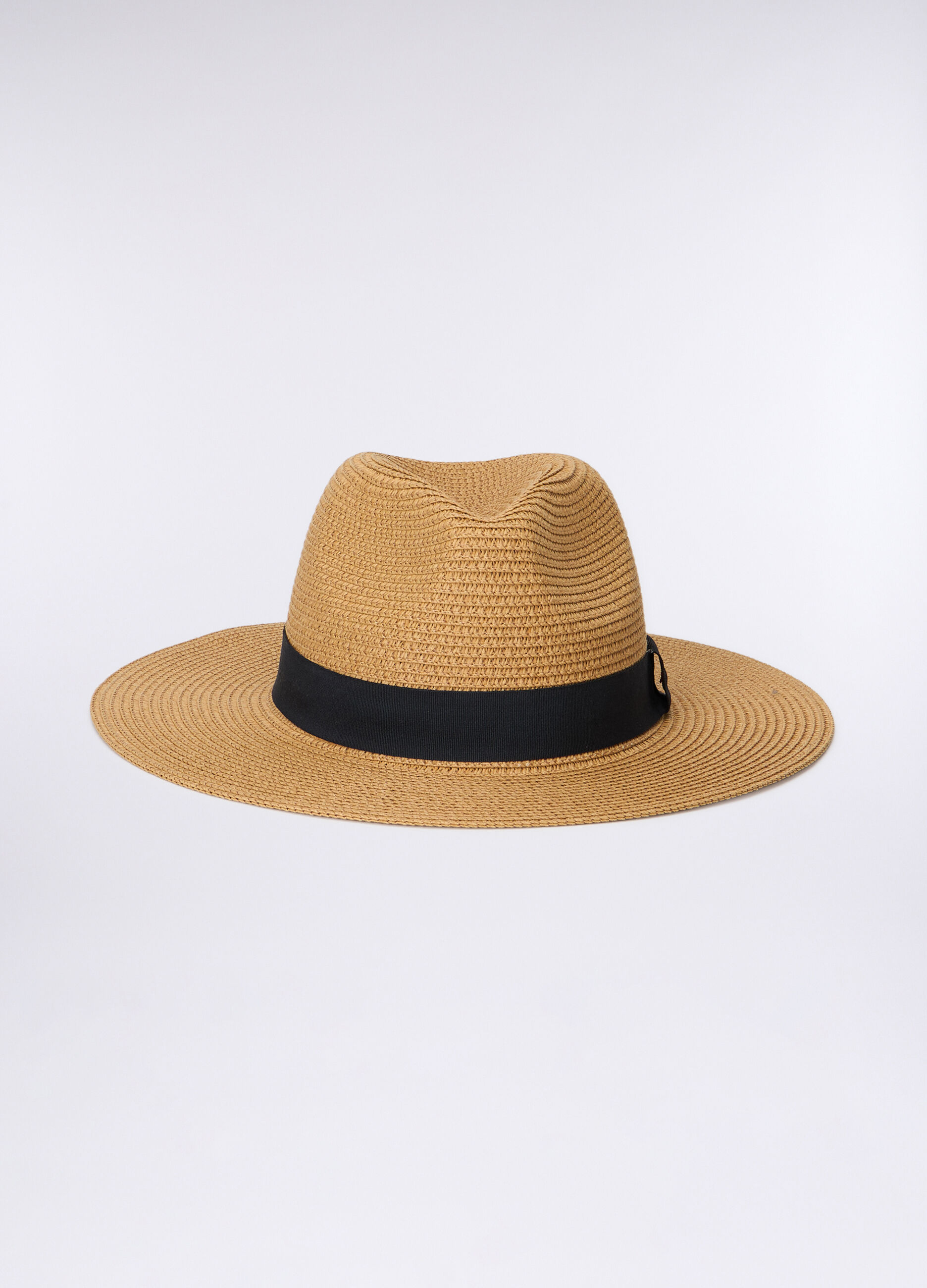 Cappello stile Panama con fascia di stoffa uomo_2