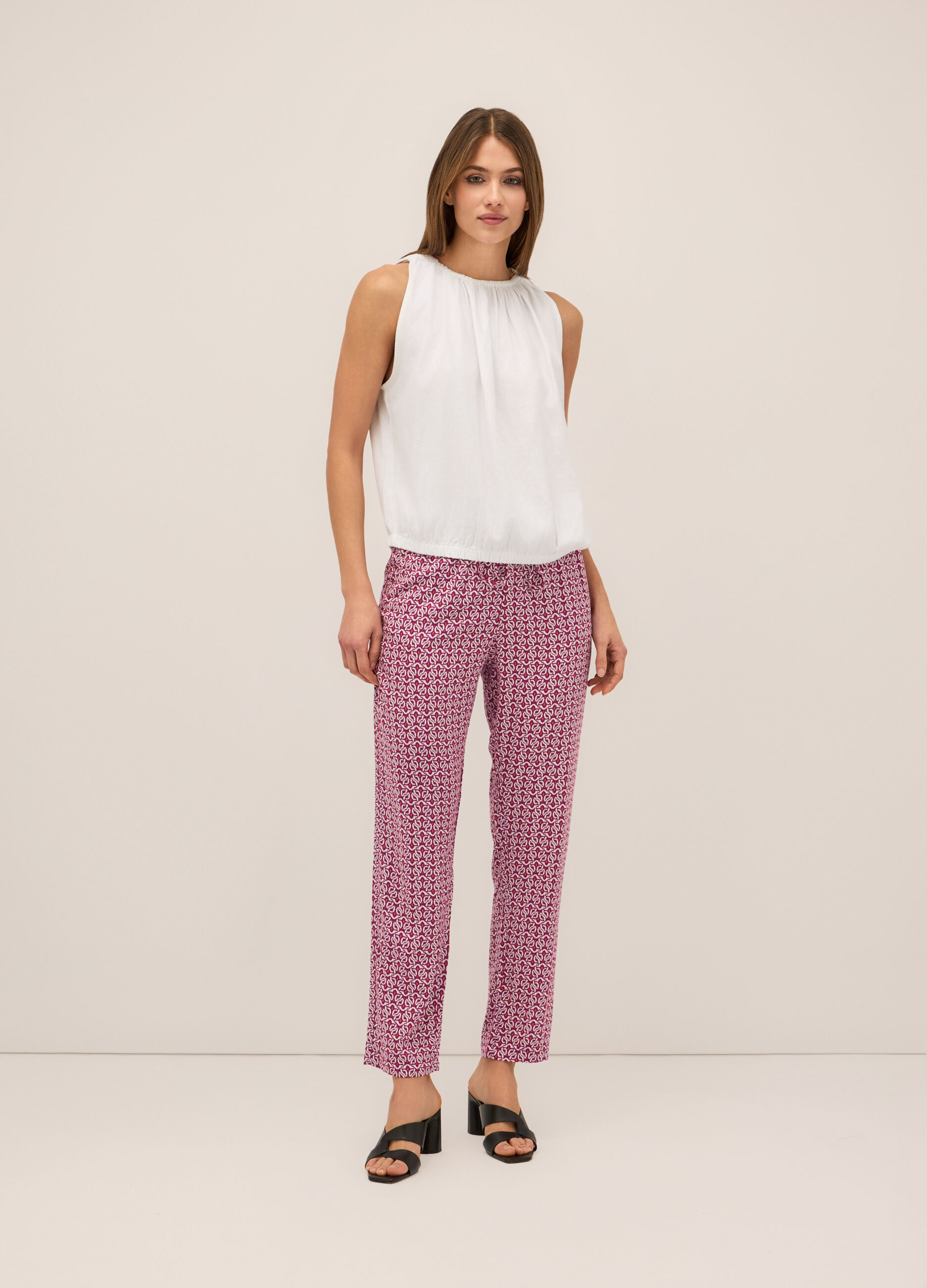Pantaloni in pura viscosa donna_0