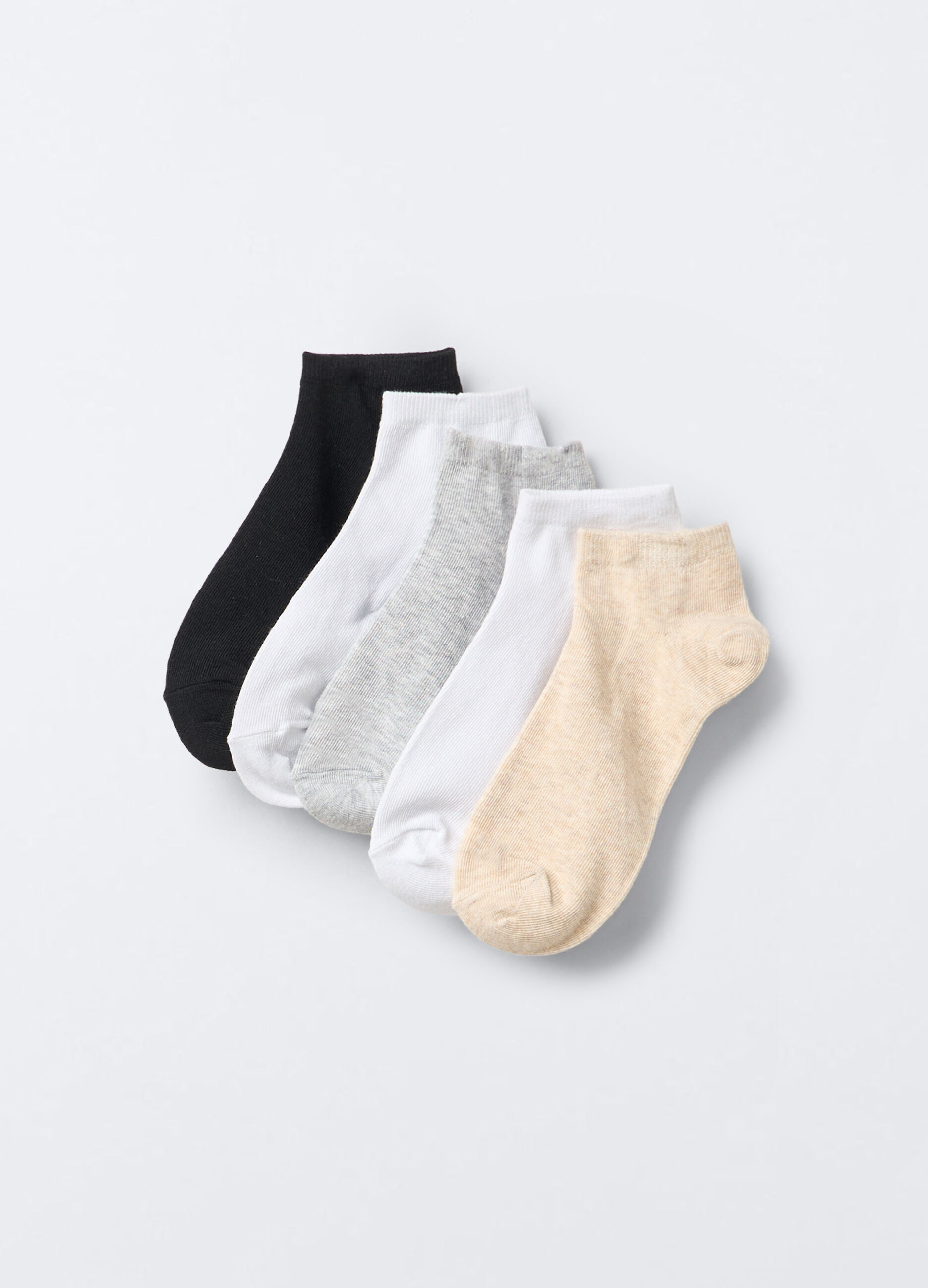 Pack 5 calze corte misto cotone stretch donna_0