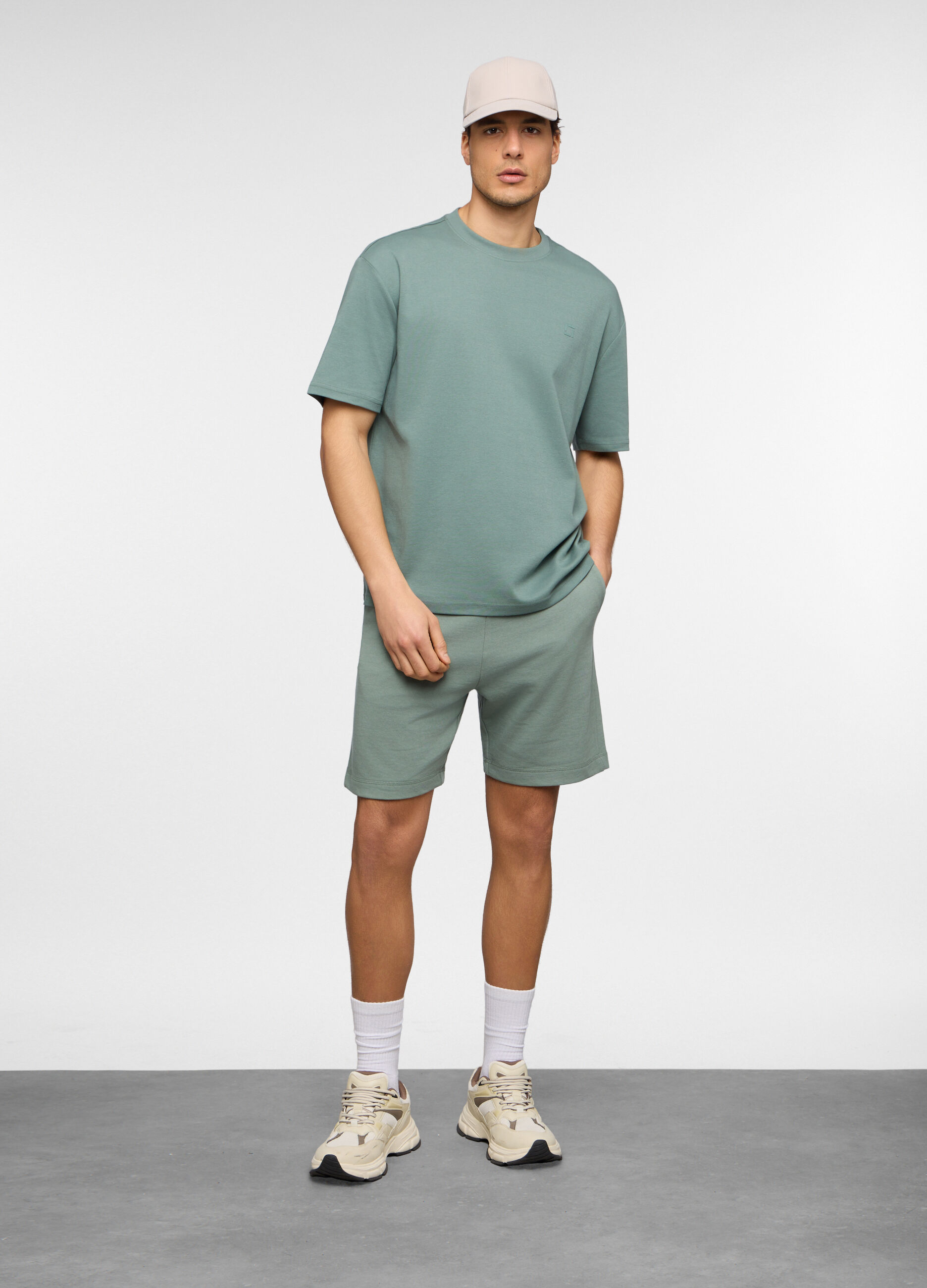 Pantaloncini in felpa di cotone uomo_0