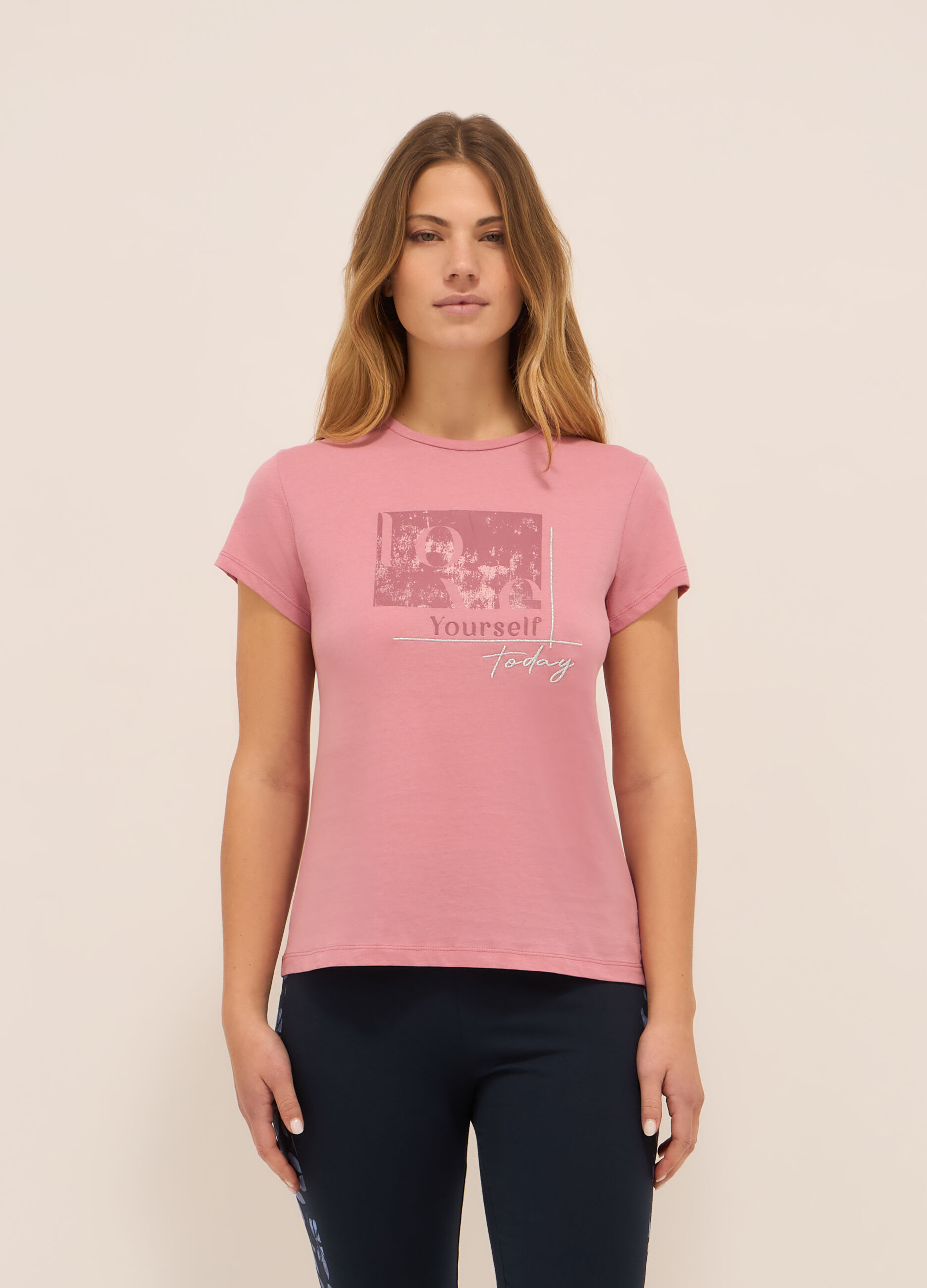 T-shirt in puro cotone donna_0