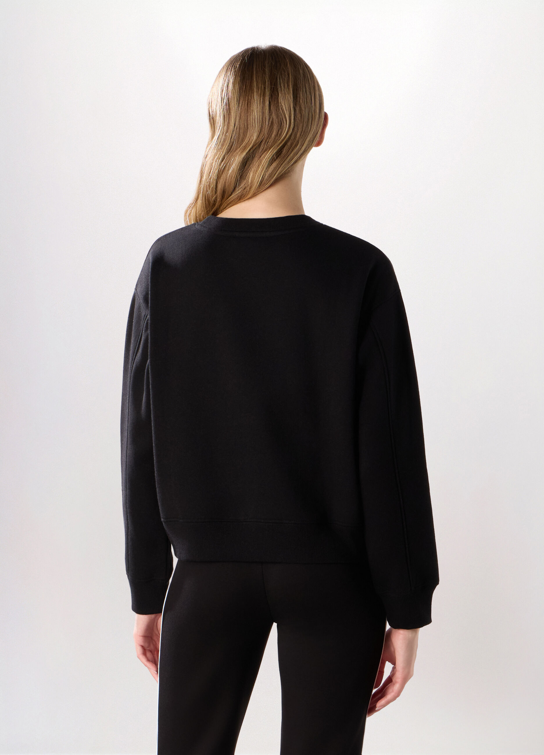 Felpa girocollo misto cotone donna_1