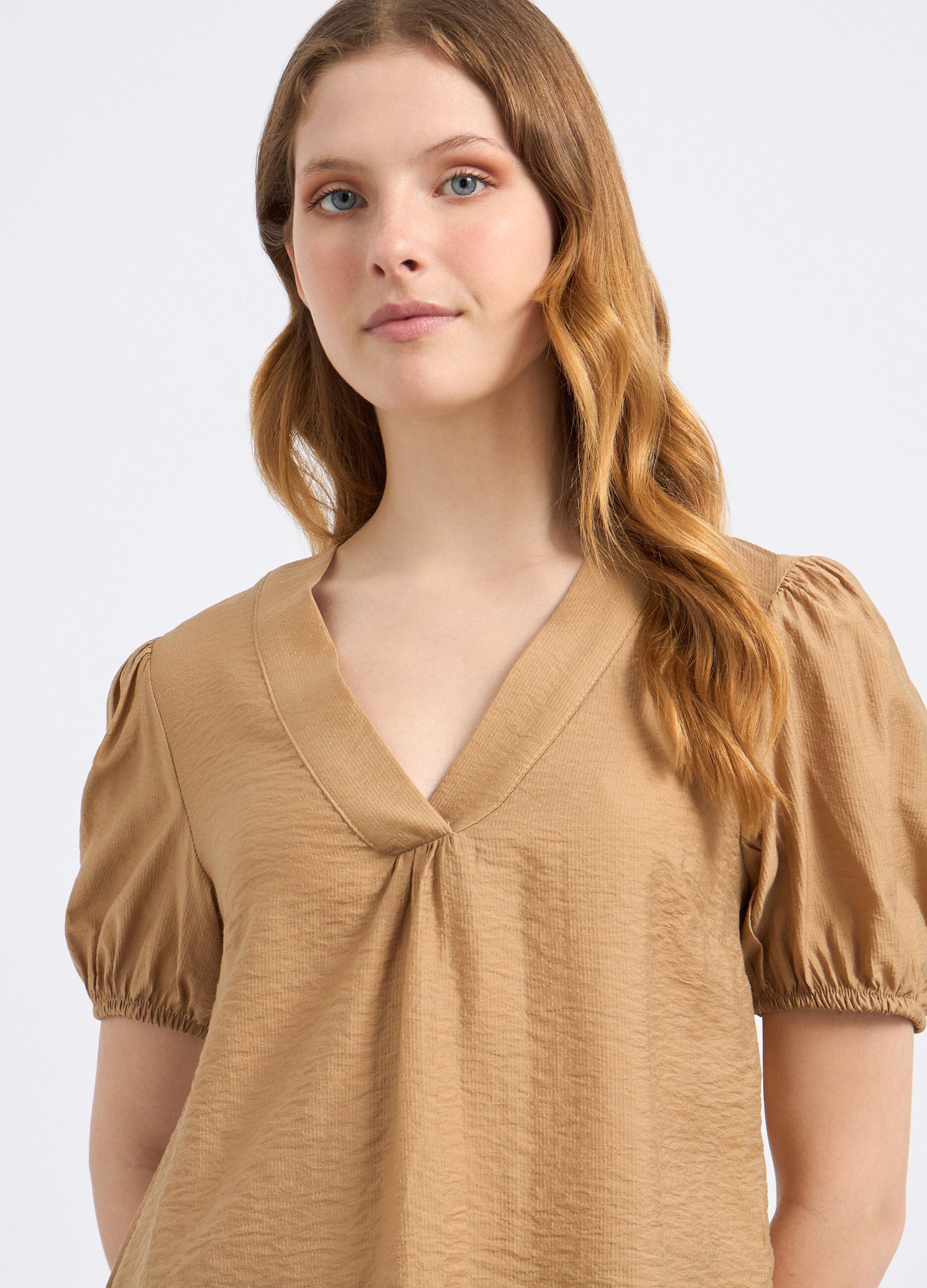 Blusa in costina di misto viscosa donna