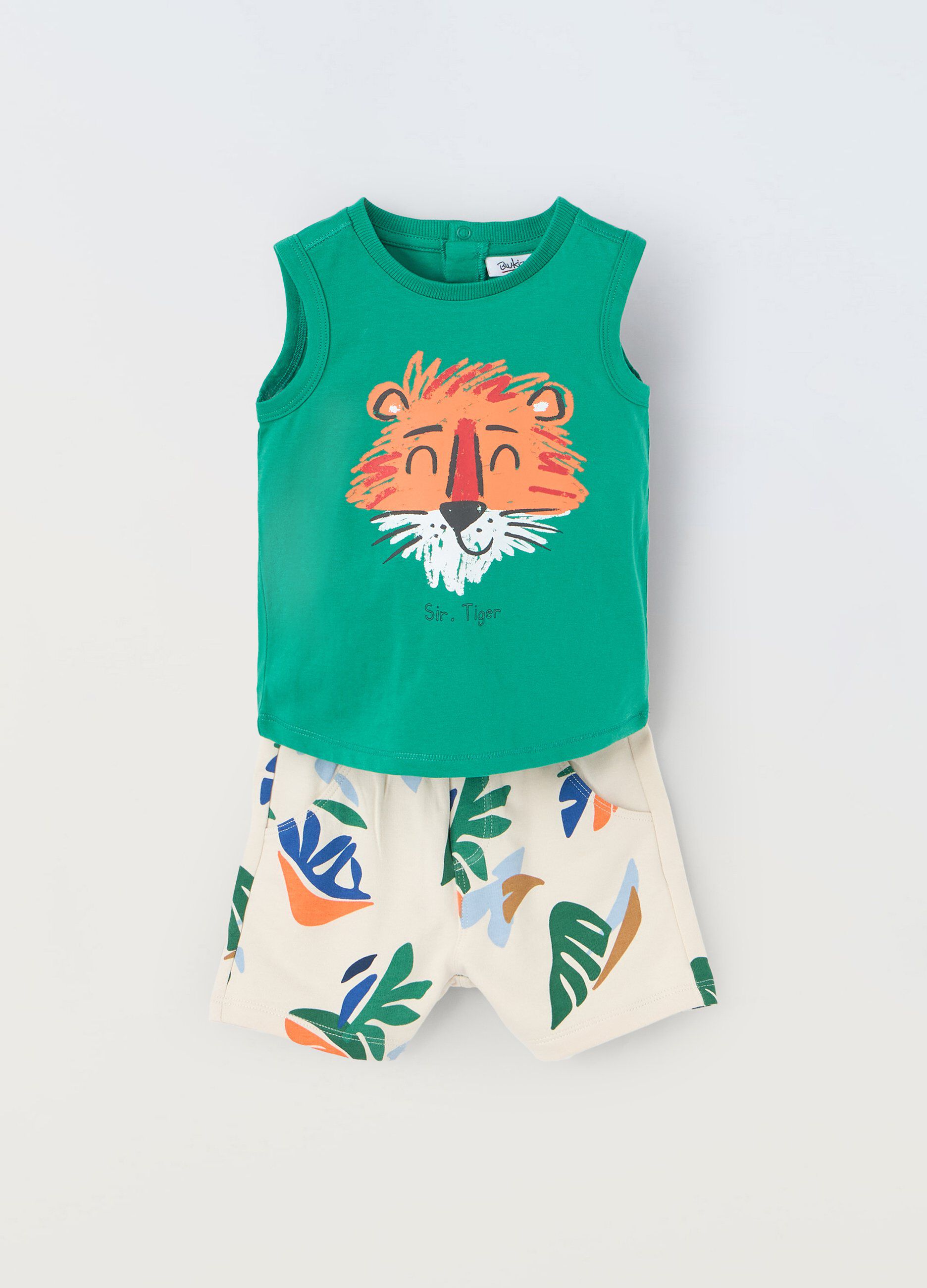 Jogging set in puro cotone neonato