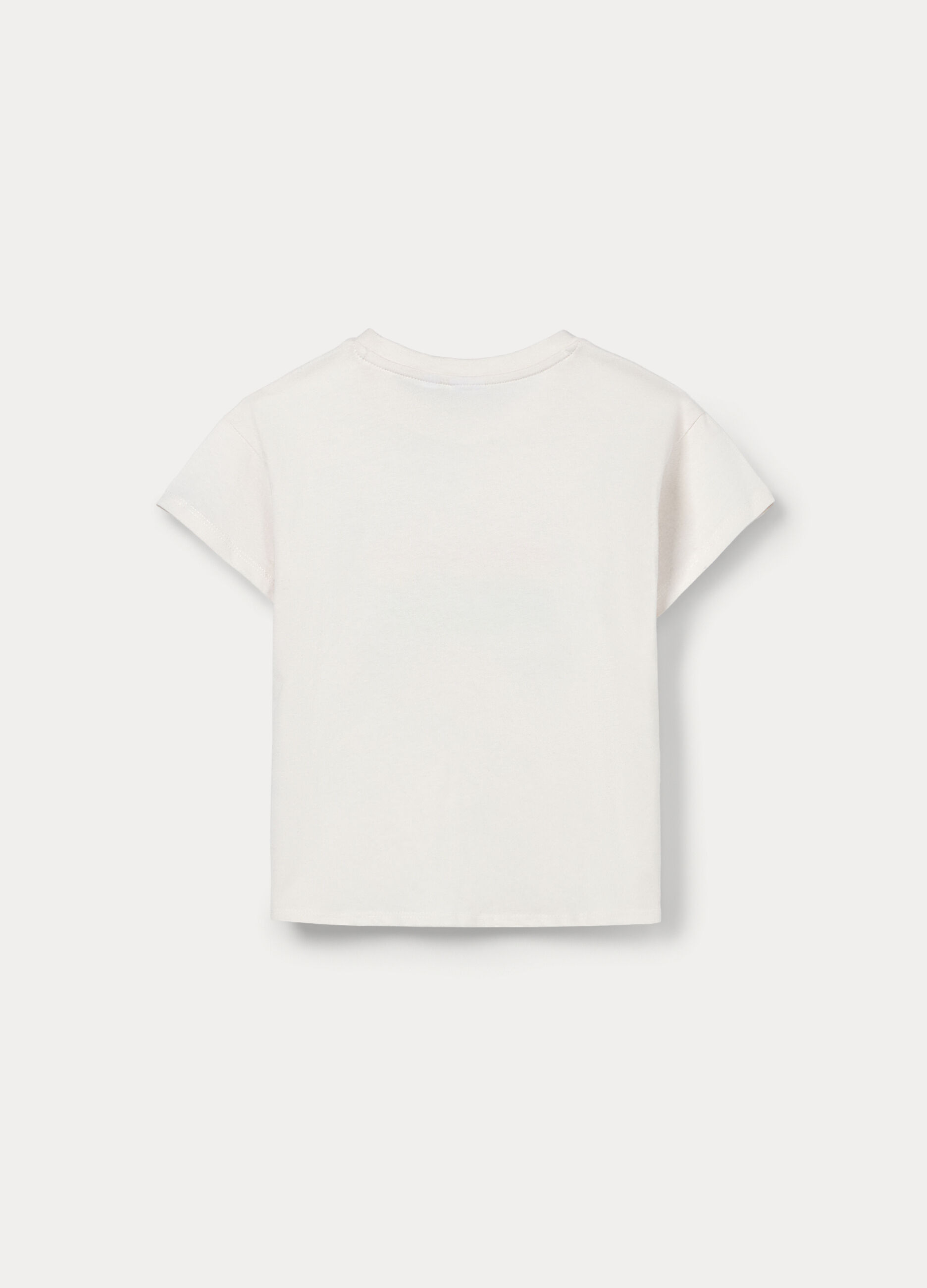 T-shirt girocollo in jersey di puro cotone bambina_1
