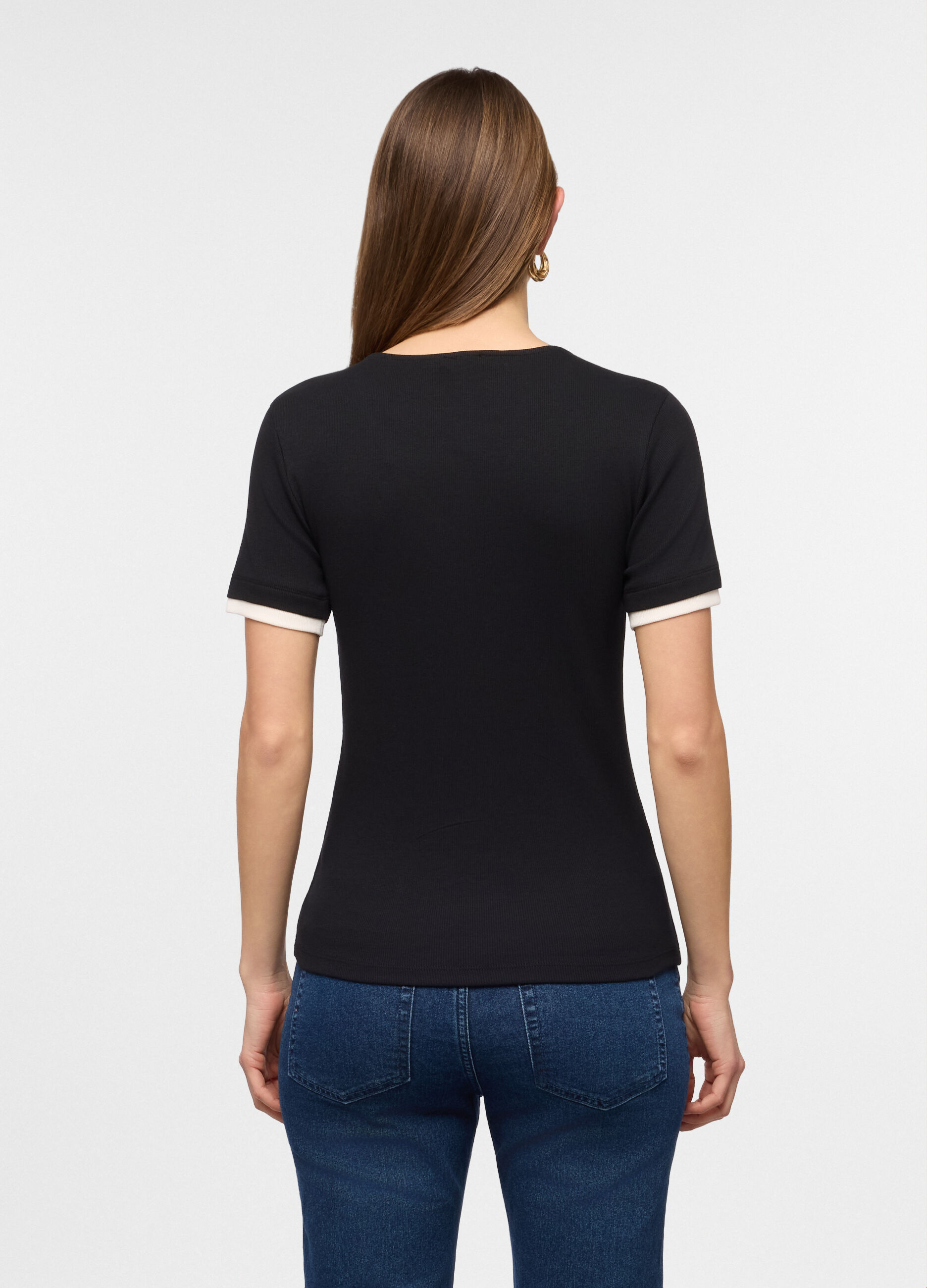 T-shirt girocollo stretch donna_1