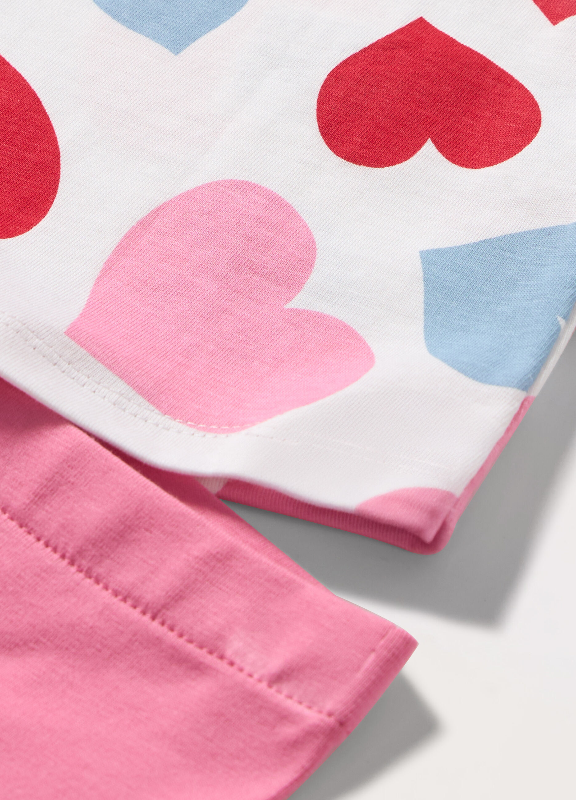 Jogging set in jersey di cotone stretch neonata_1