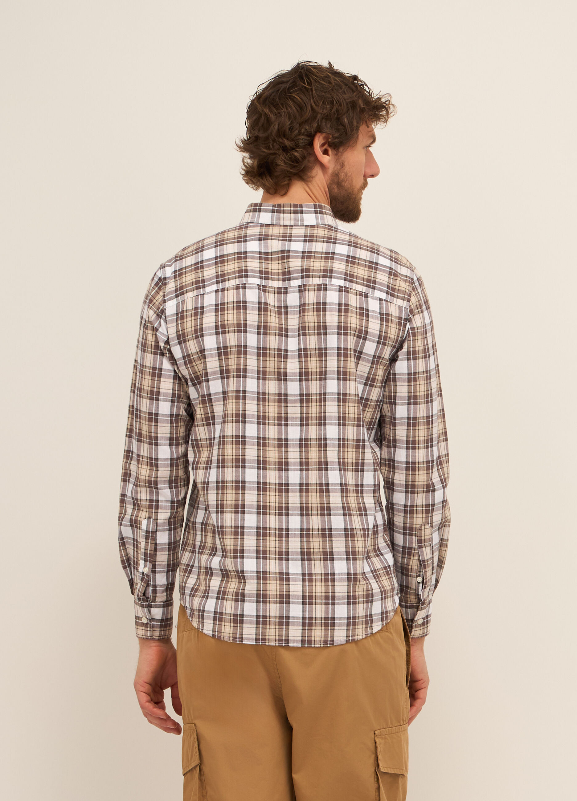 Camicia regular fit button-down a quadri uomo_1