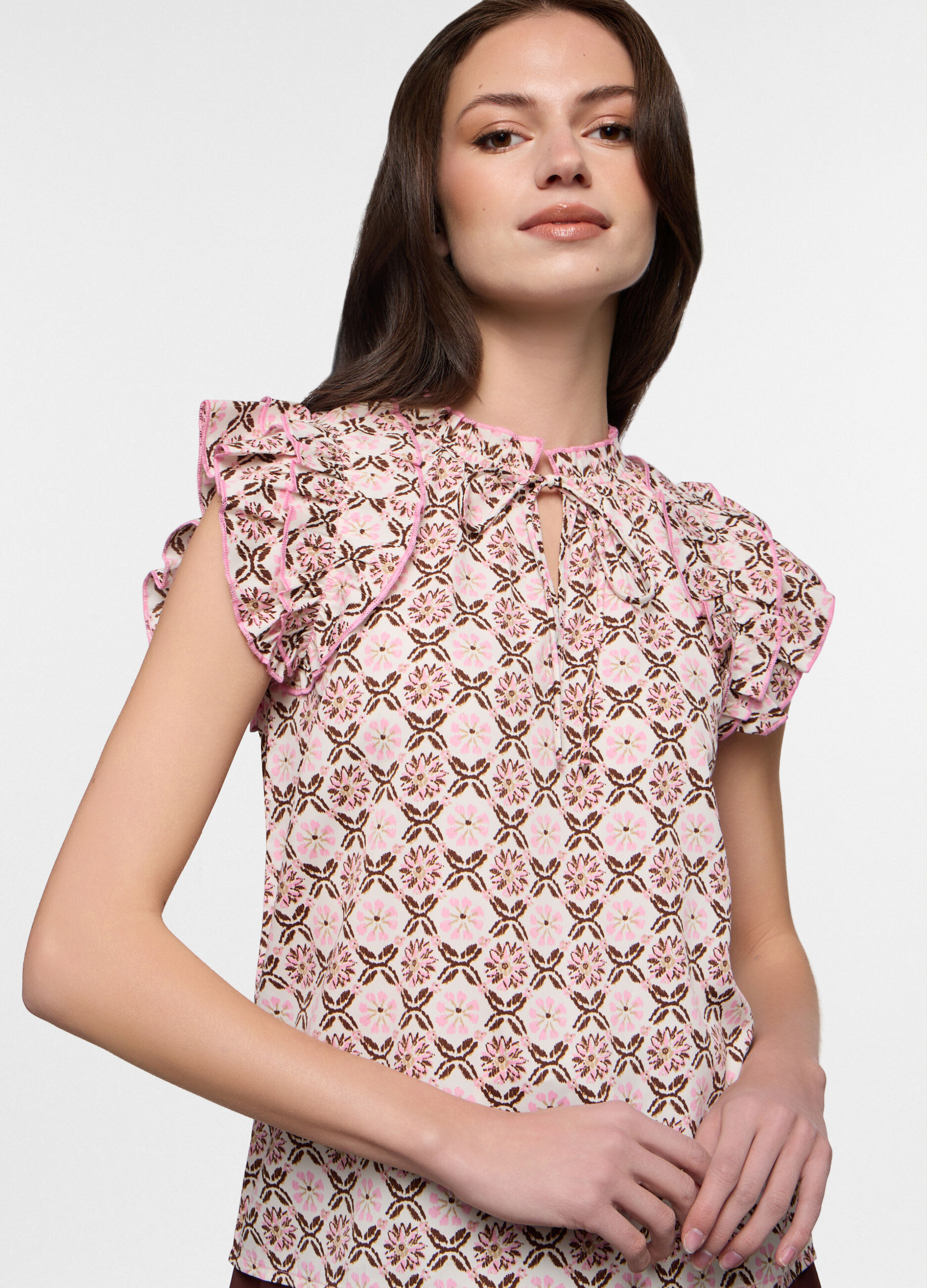 T-shirt in american cr&ecirc;pe donna_2