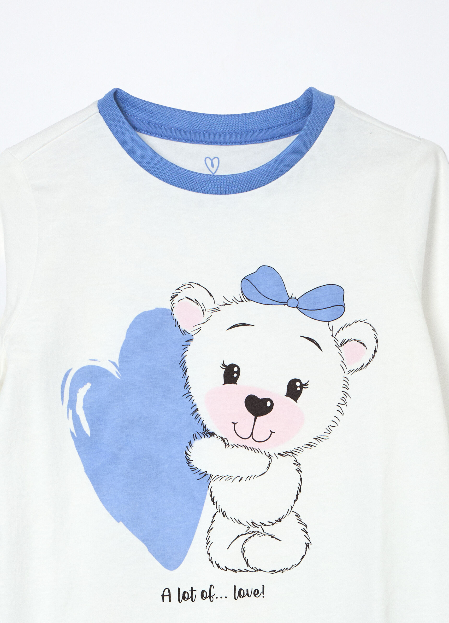 Set pigiama lungo in puro cotone bambina_2