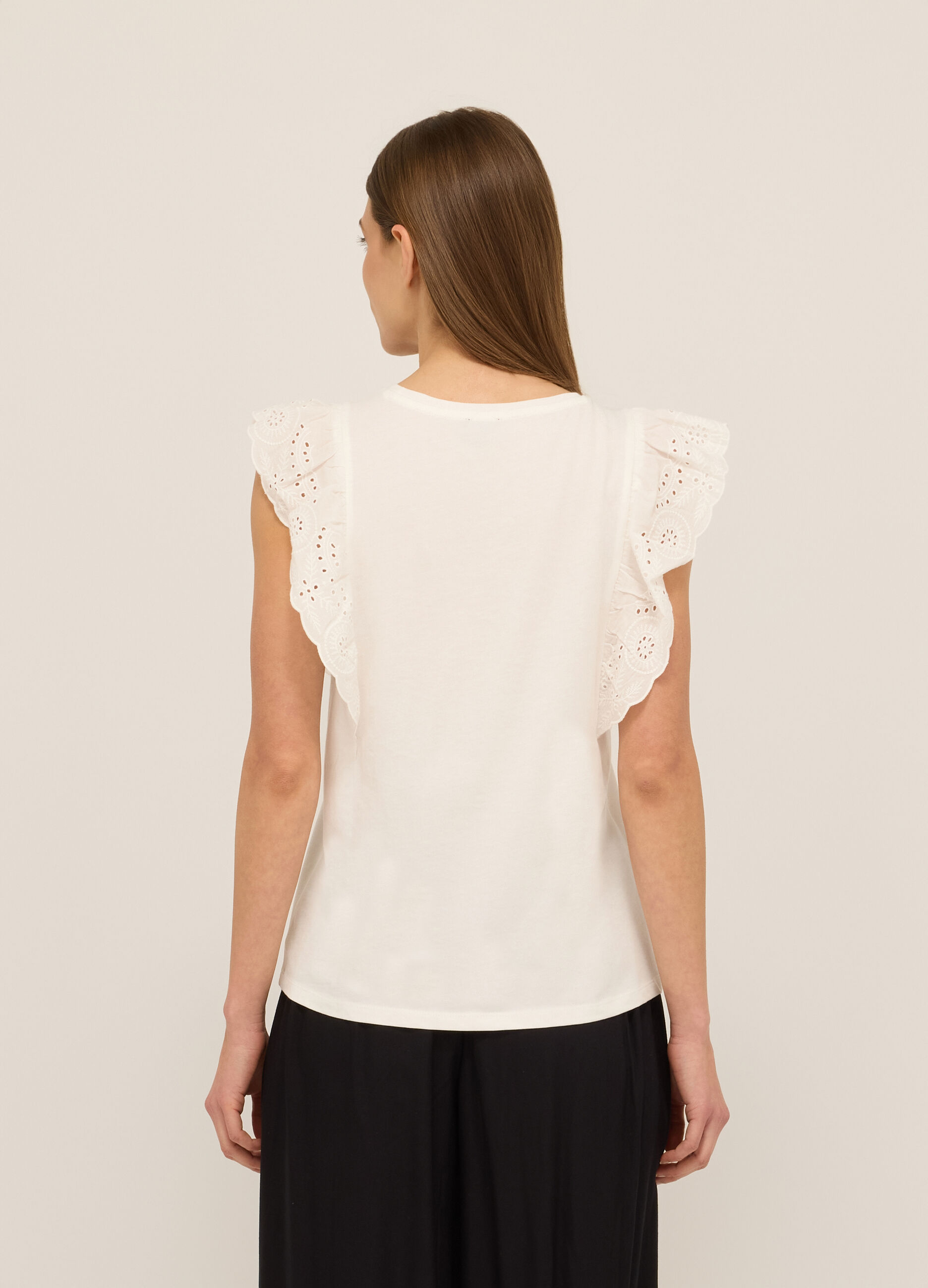 T-shirt in jersey di puro cotone donna_1