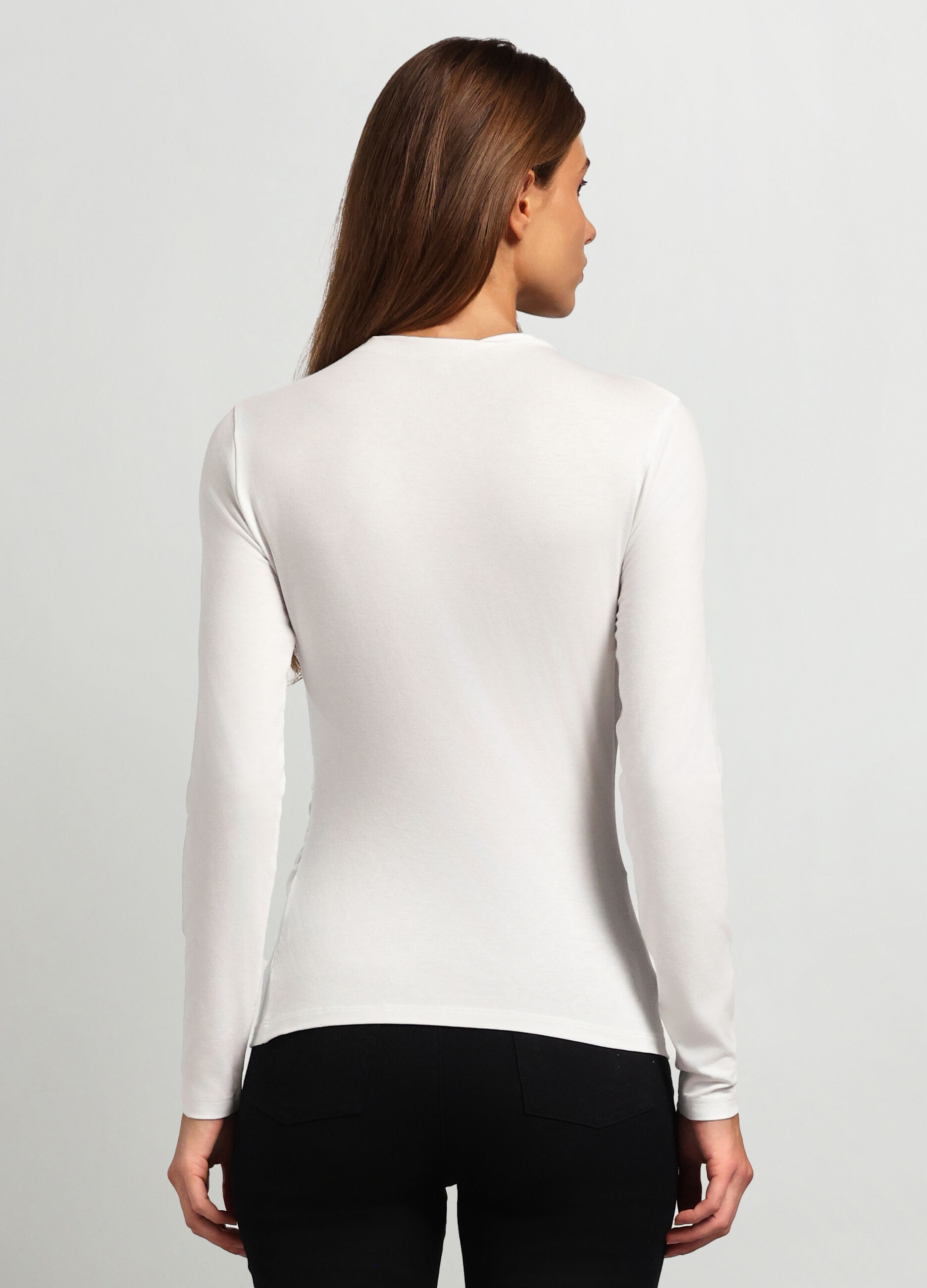 T-shirt in misto cotone donna_1