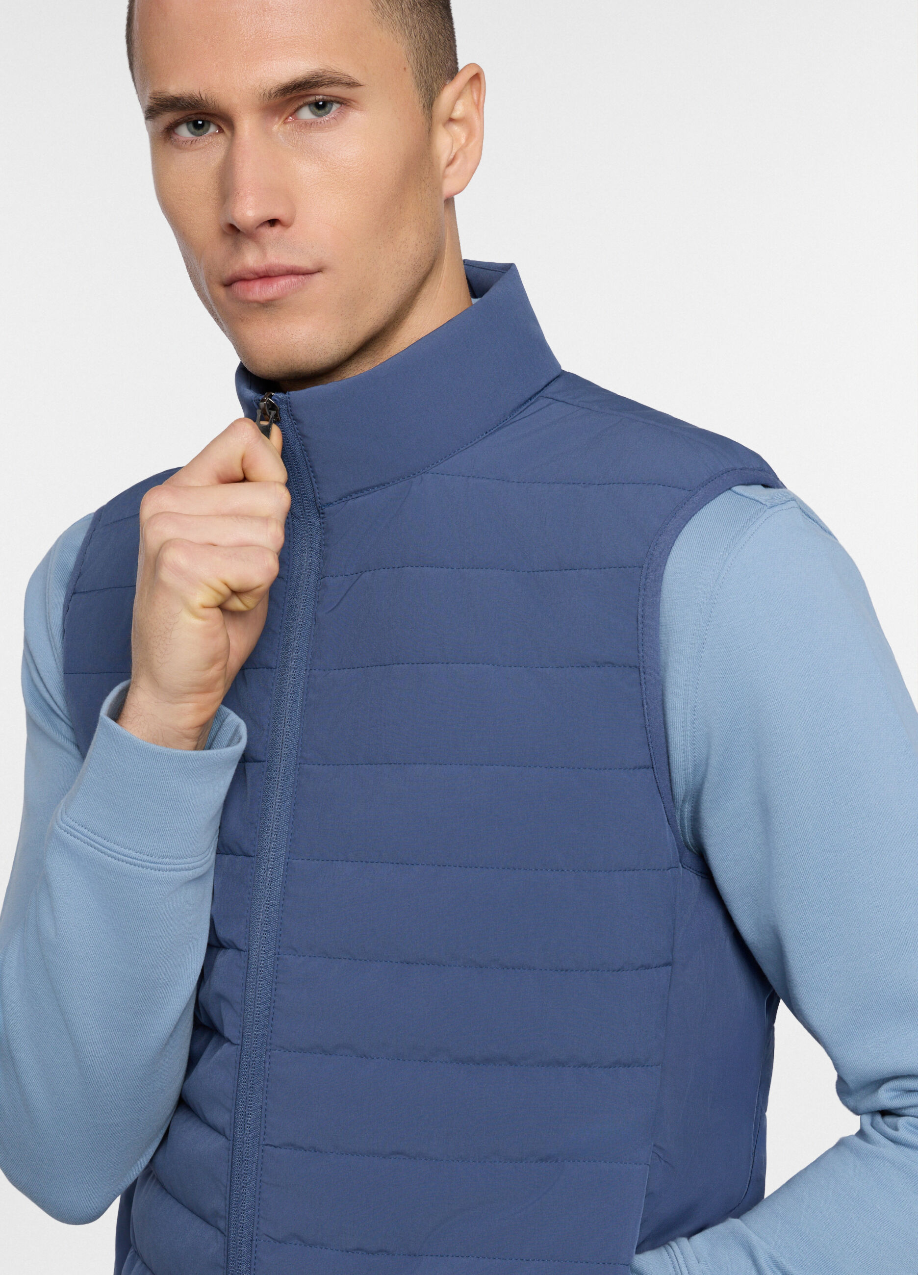 Gilet trapuntato con zip uomo_2