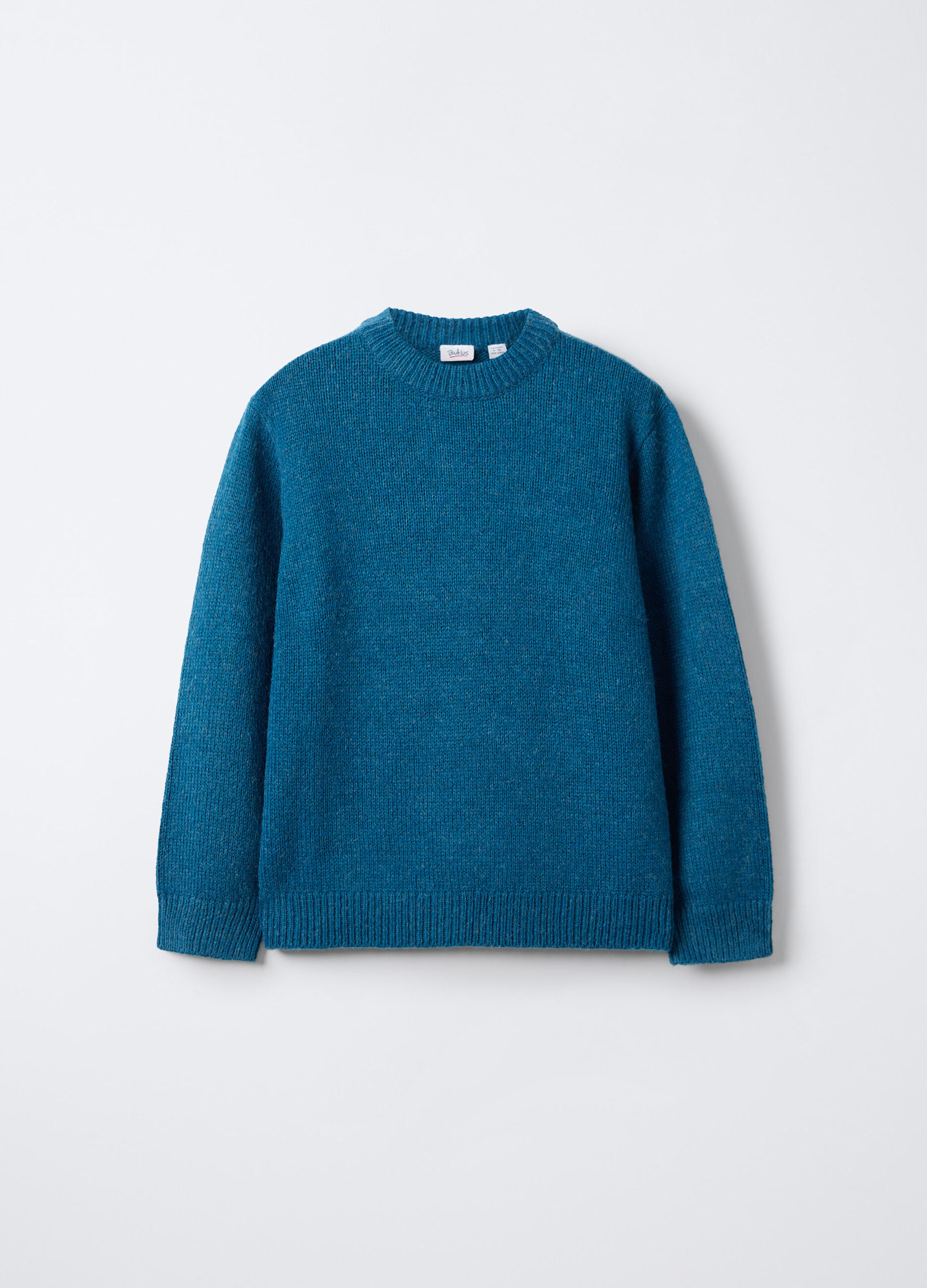 Maglione girocollo misto lana ragazzo_0