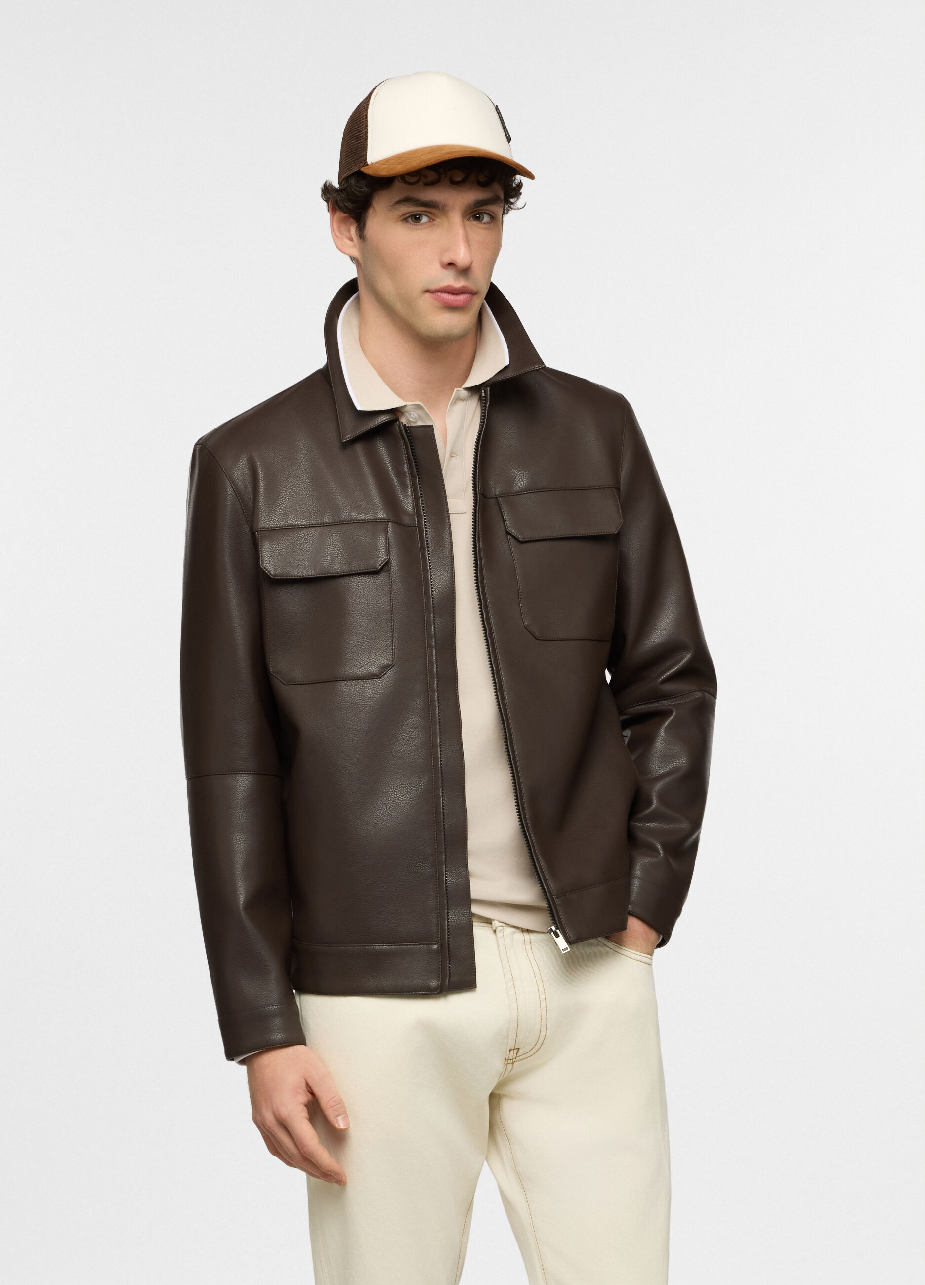 Giacca di ecopelle uomo_0