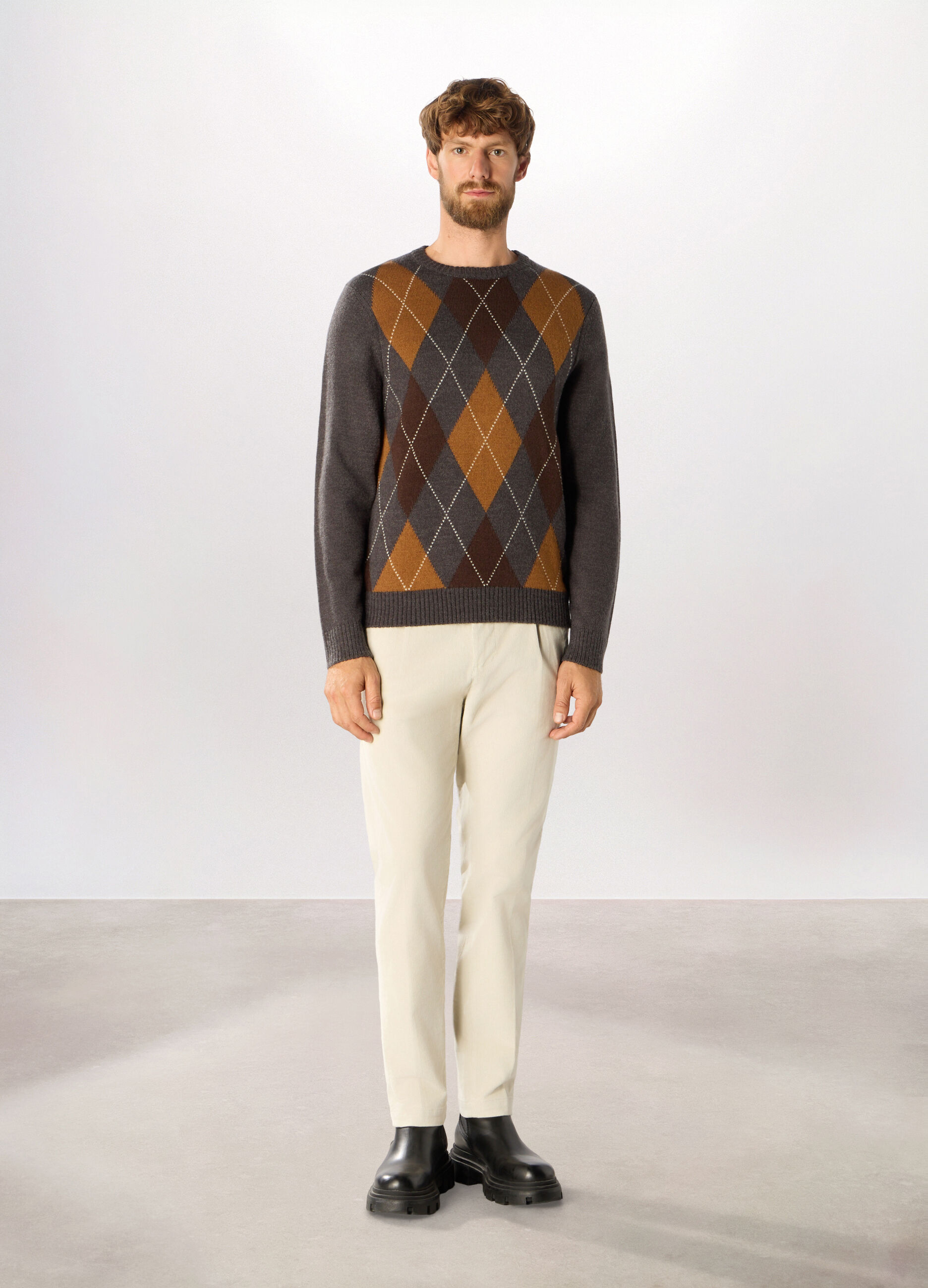 Pantaloni chino slim fit in velluto uomo_0