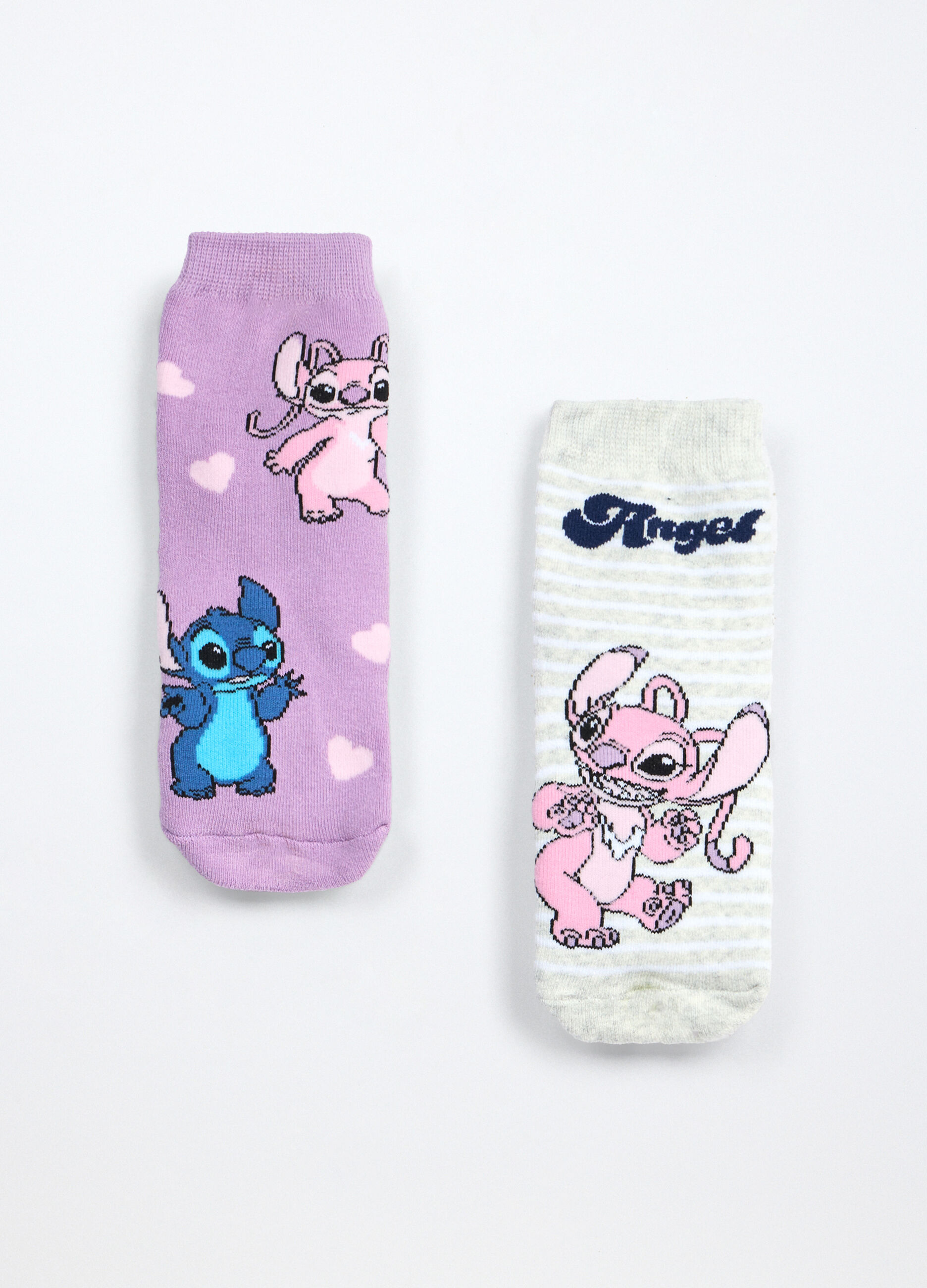 Pack 2 calze antiscivolo in spugna misto cotone bambina_1
