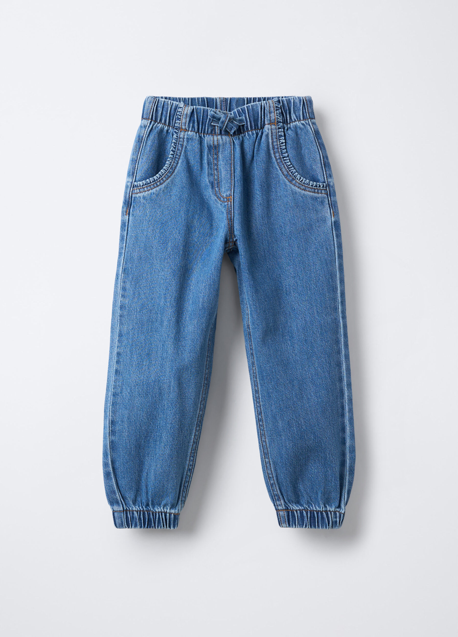Jogger in denim Fit Regular bambina_0