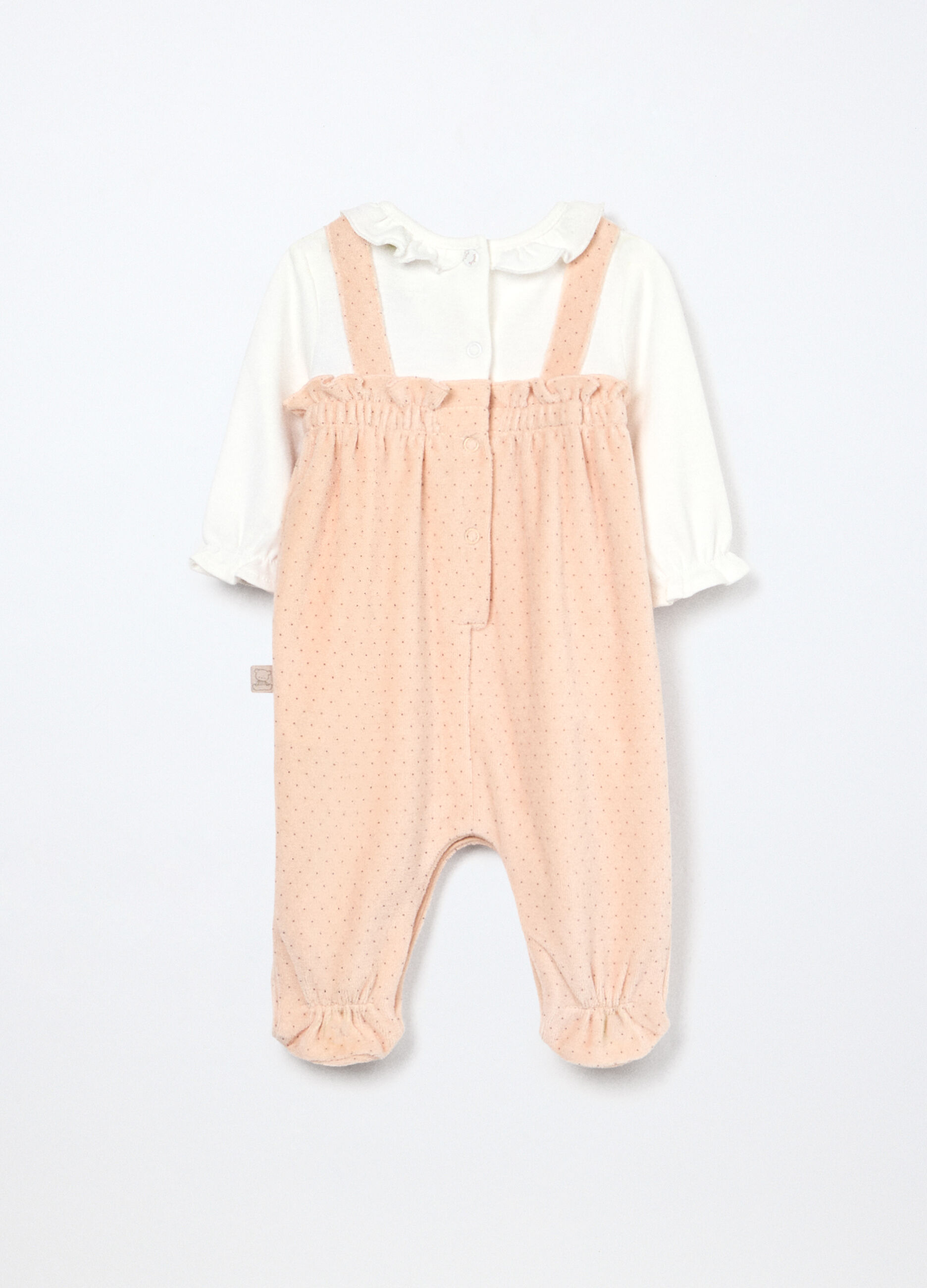 Tutina in misto cotone velour neonato_1