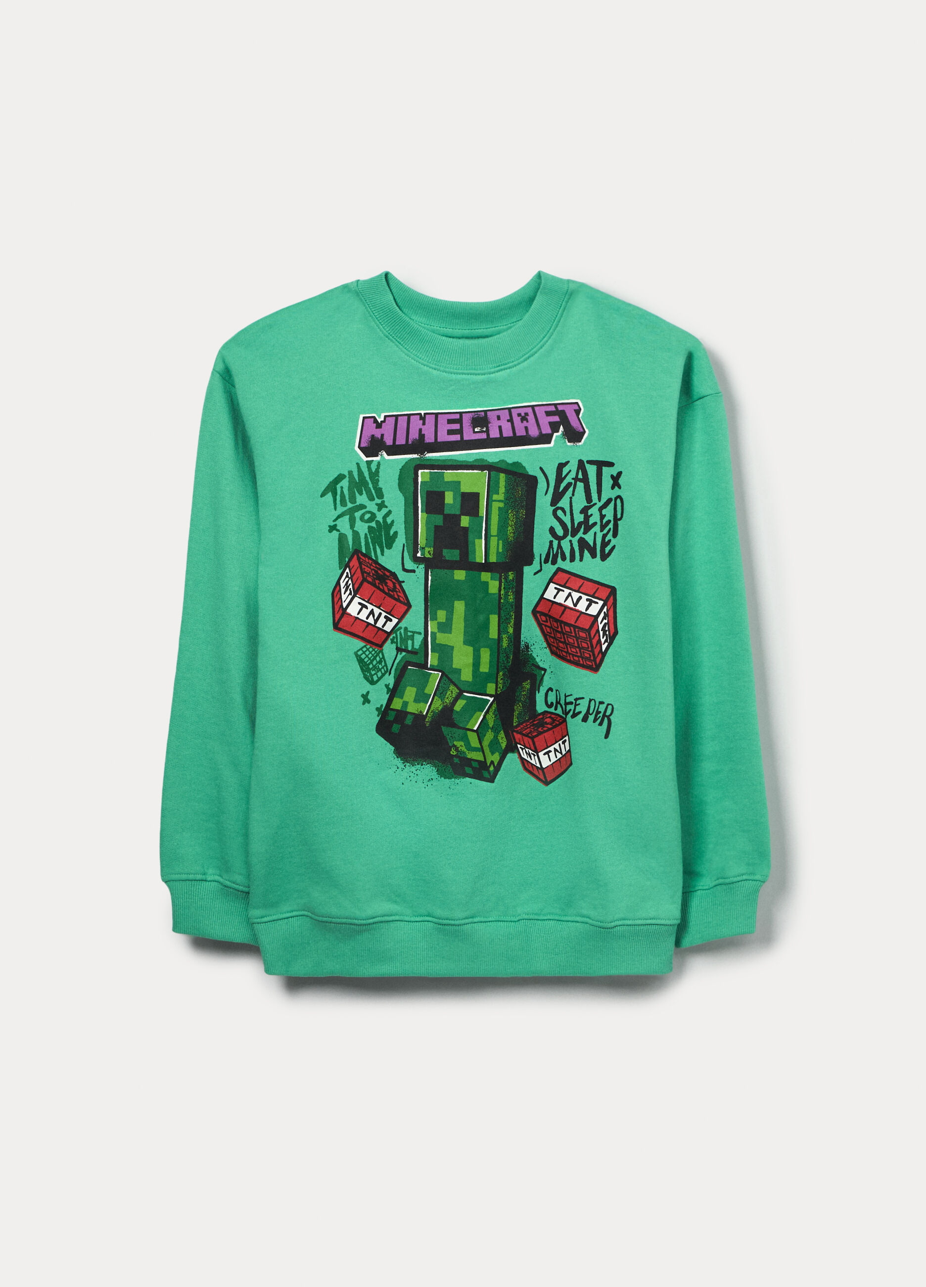 Felpa Minecraft in french terry di puro cotone bambino_0