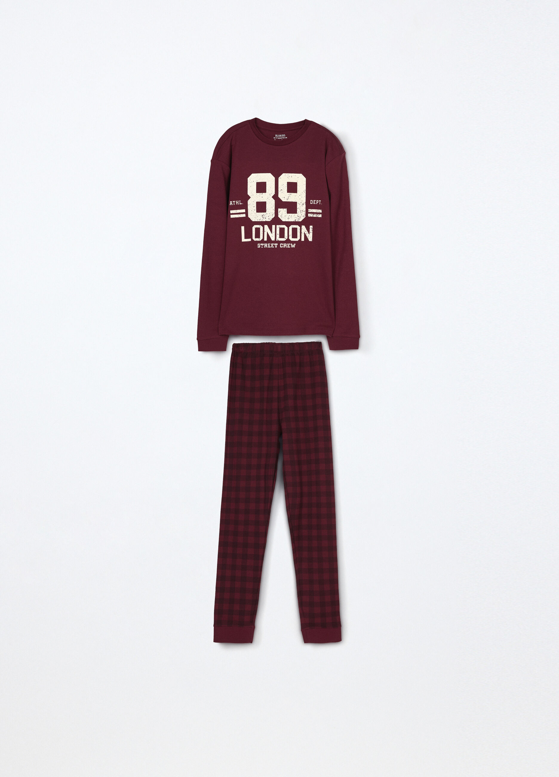 Set pigiama lungo in interlock di puro cotone ragazzo_0