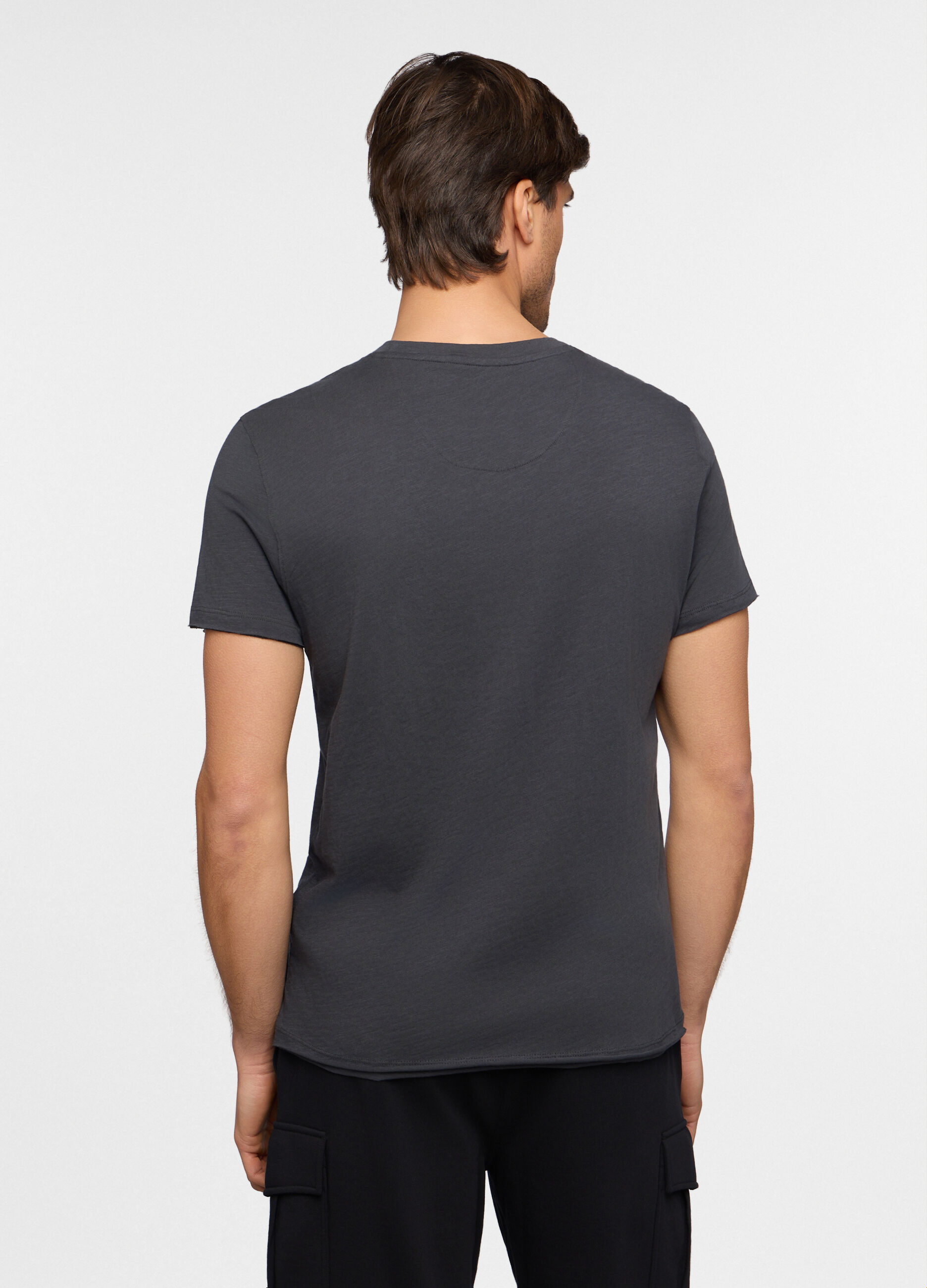 T-shirt a maniche corte slim fit in cotone uomo_1