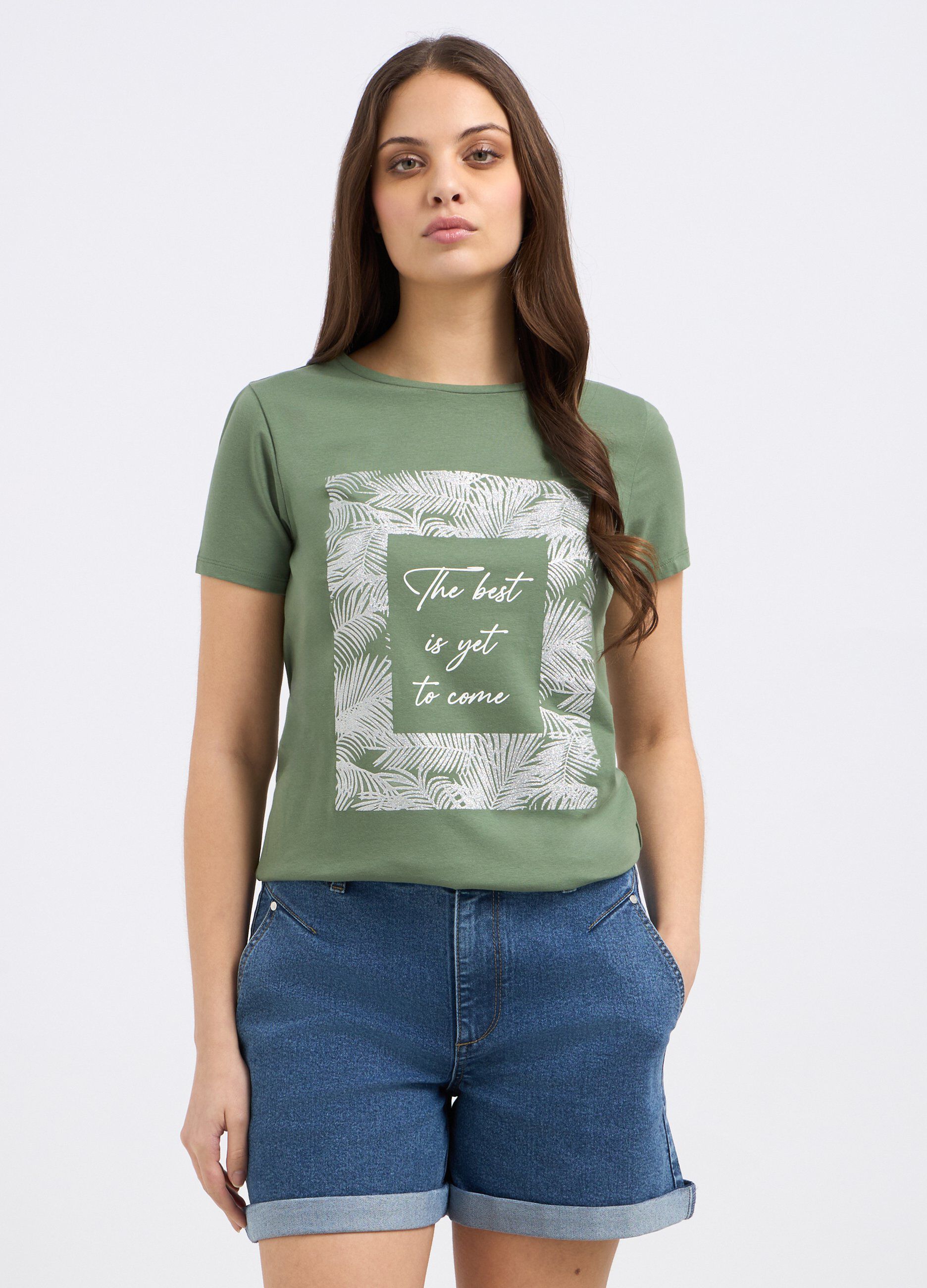 T-shirt in cotone stretch donna_0