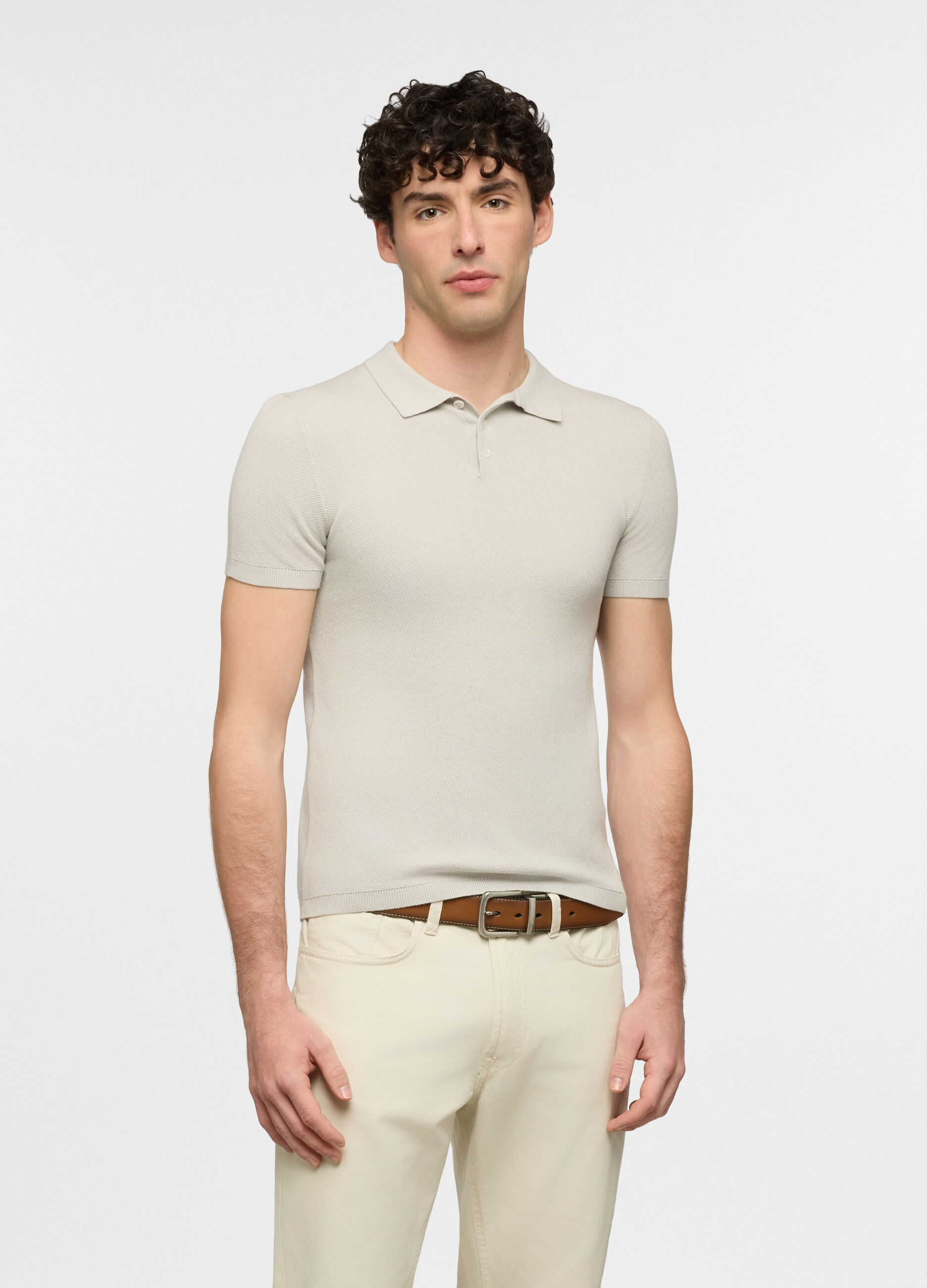 Polo a maniche corte in piquet uomo_0