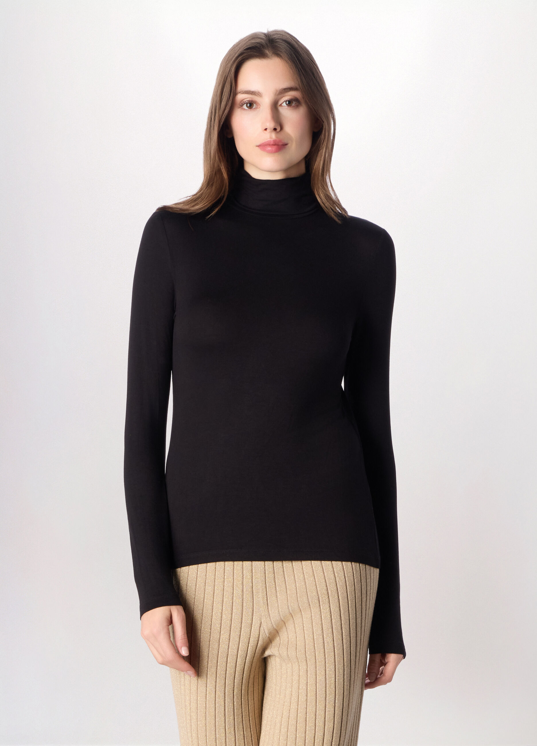 Lupetto in viscosa stretch donna_0