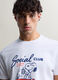 T-shirt girocollo in cotone con stampa Peanuts uomo_2