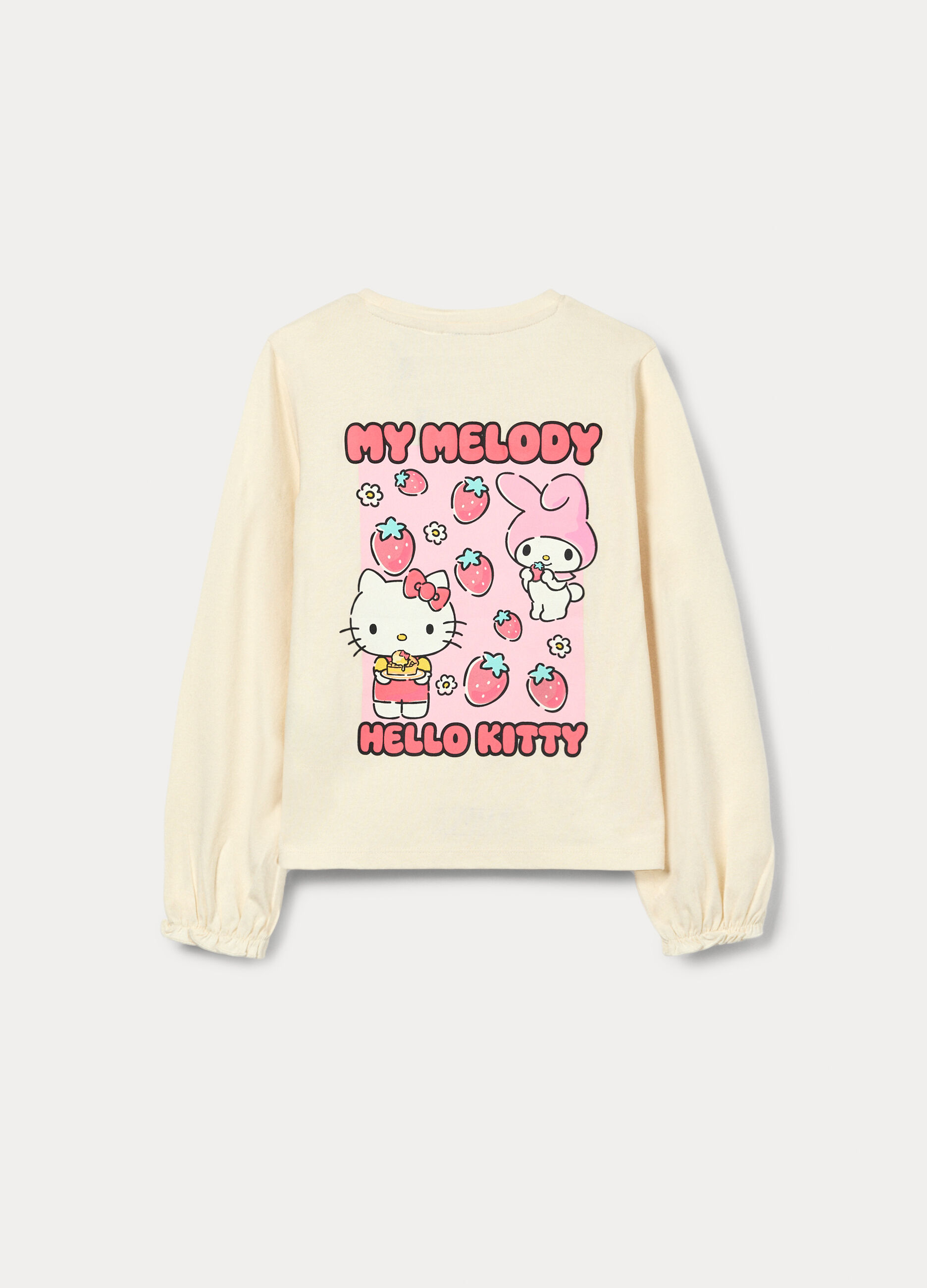 T-shirt Hello Kitty in jersey di cotone stretch bambina_1