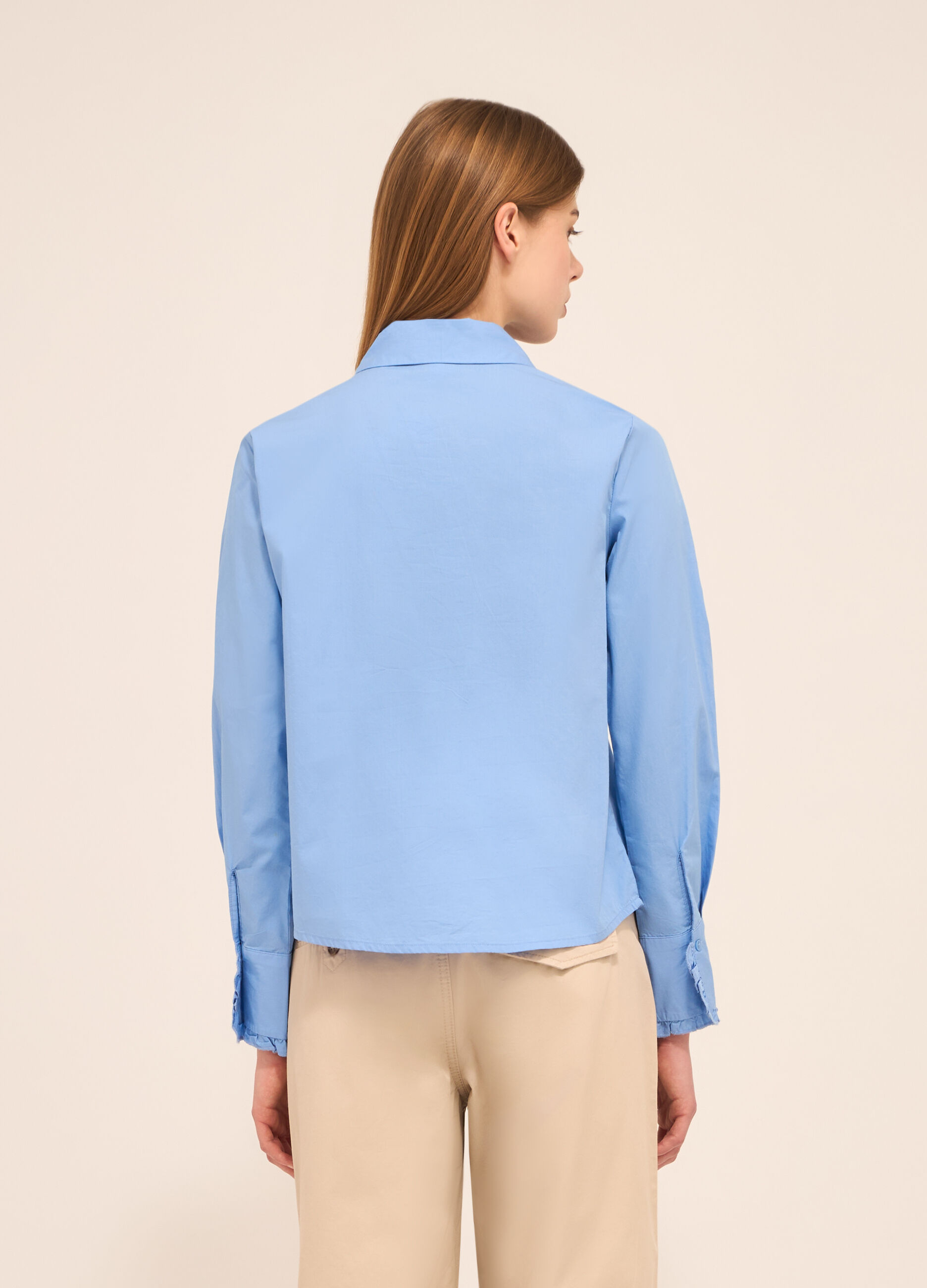 Camicia in popeline di puro cotone donna_1