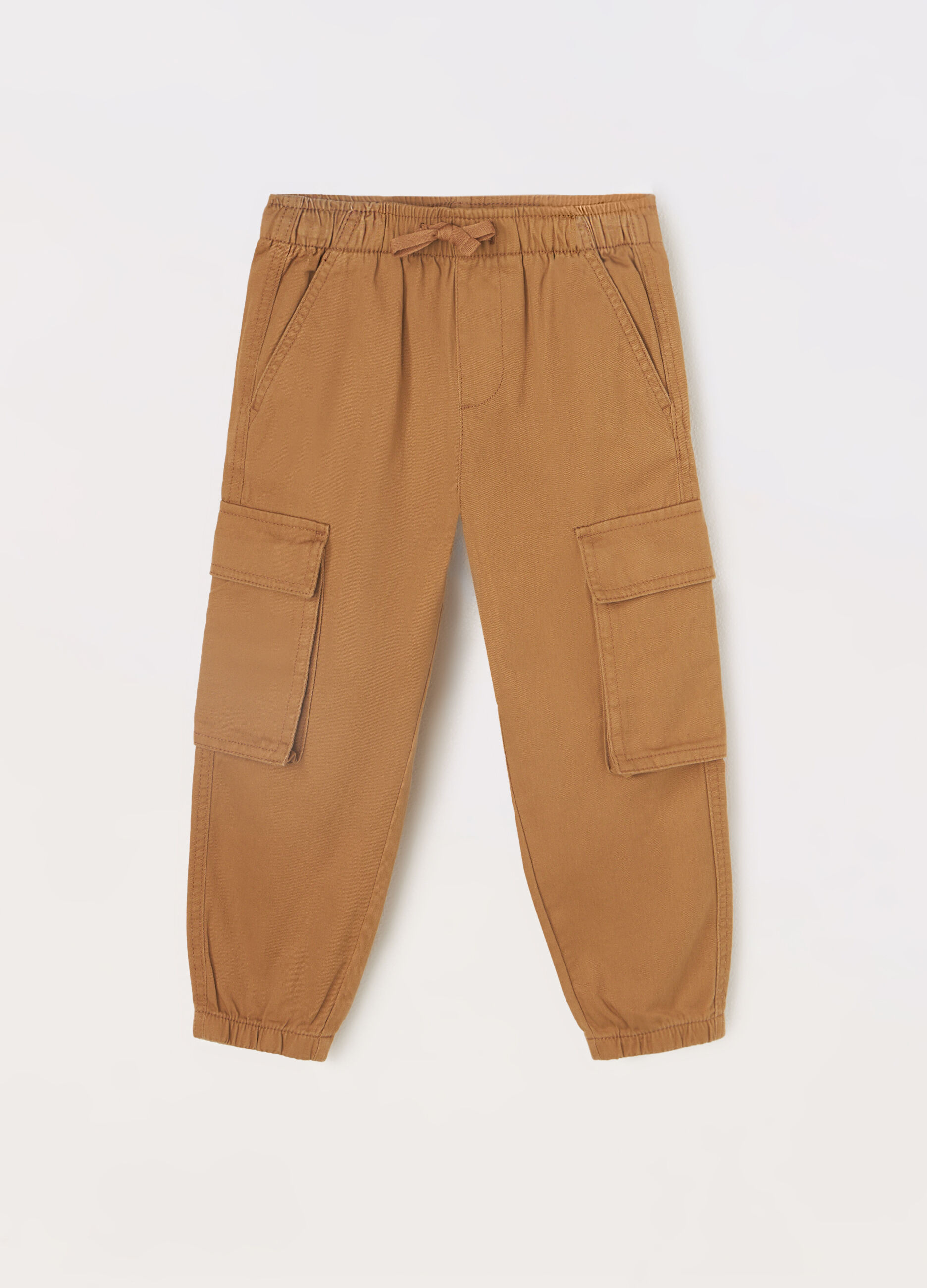 Pantaloni cargo in puro cotone bambino_0