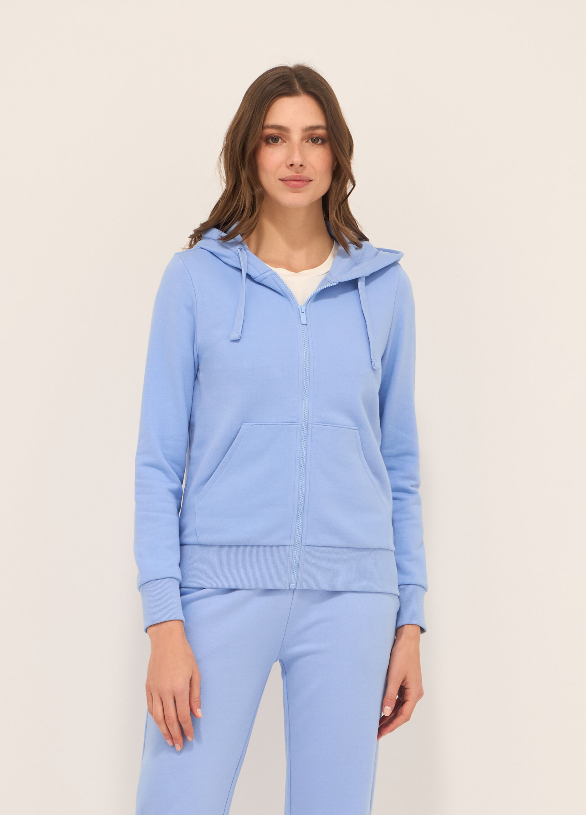 Felpa in french terry di misto cotone donna_0