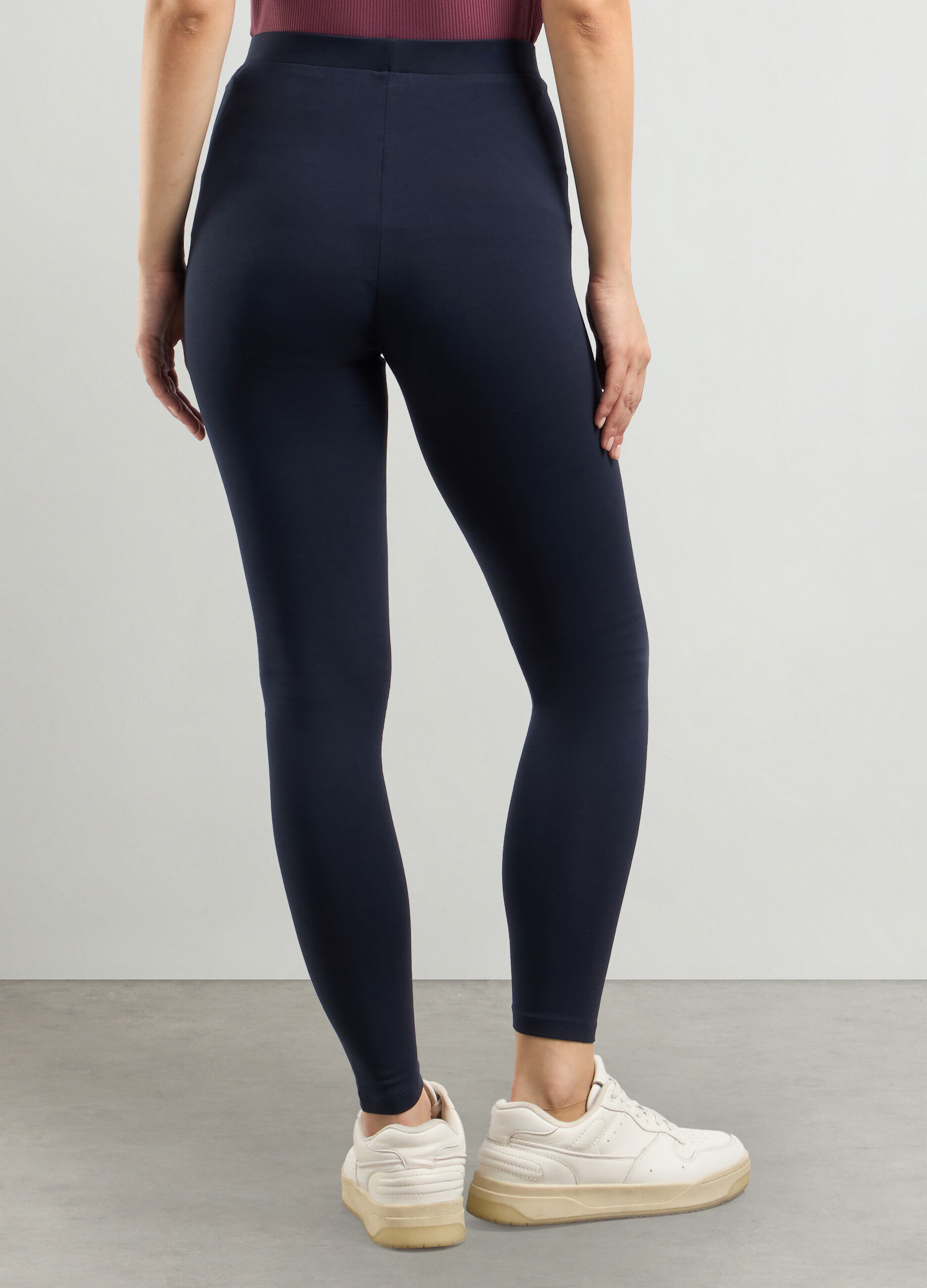 Leggings in jersey di cotone stretch fitness donna_2