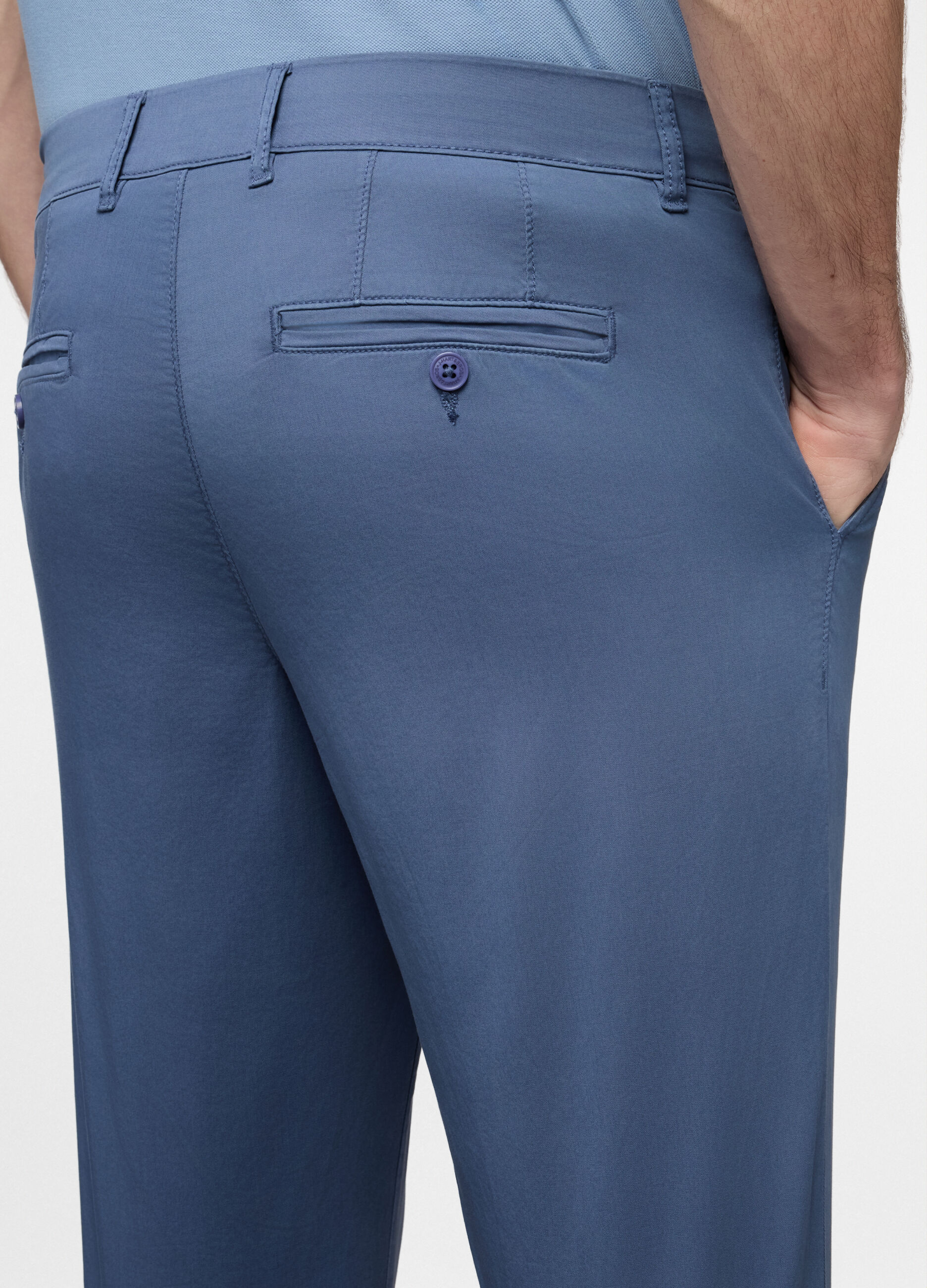 Pantalone chino slim fit in twill di cotone stretch uomo_2