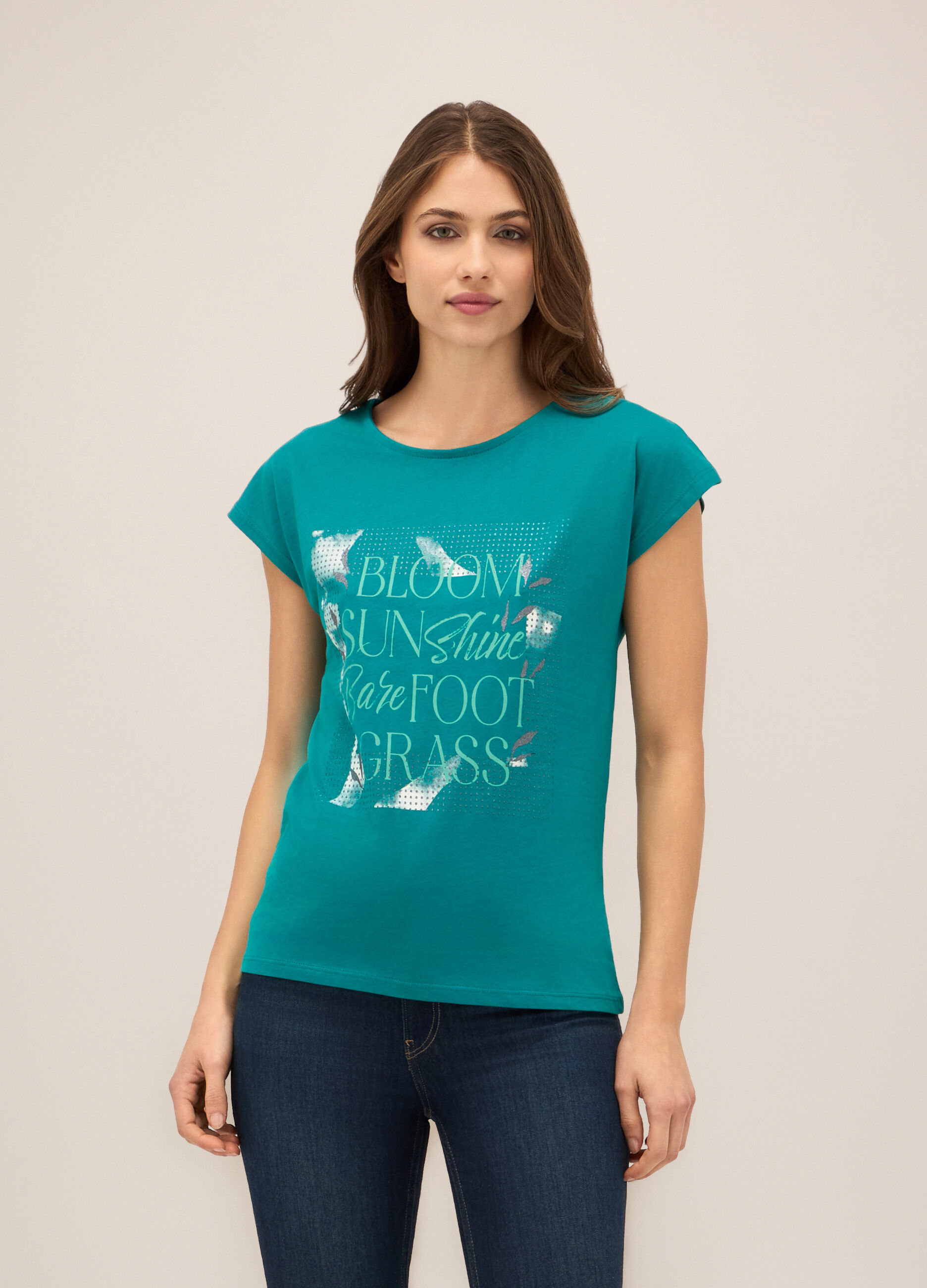 T-shirt in puro cotone donna_0