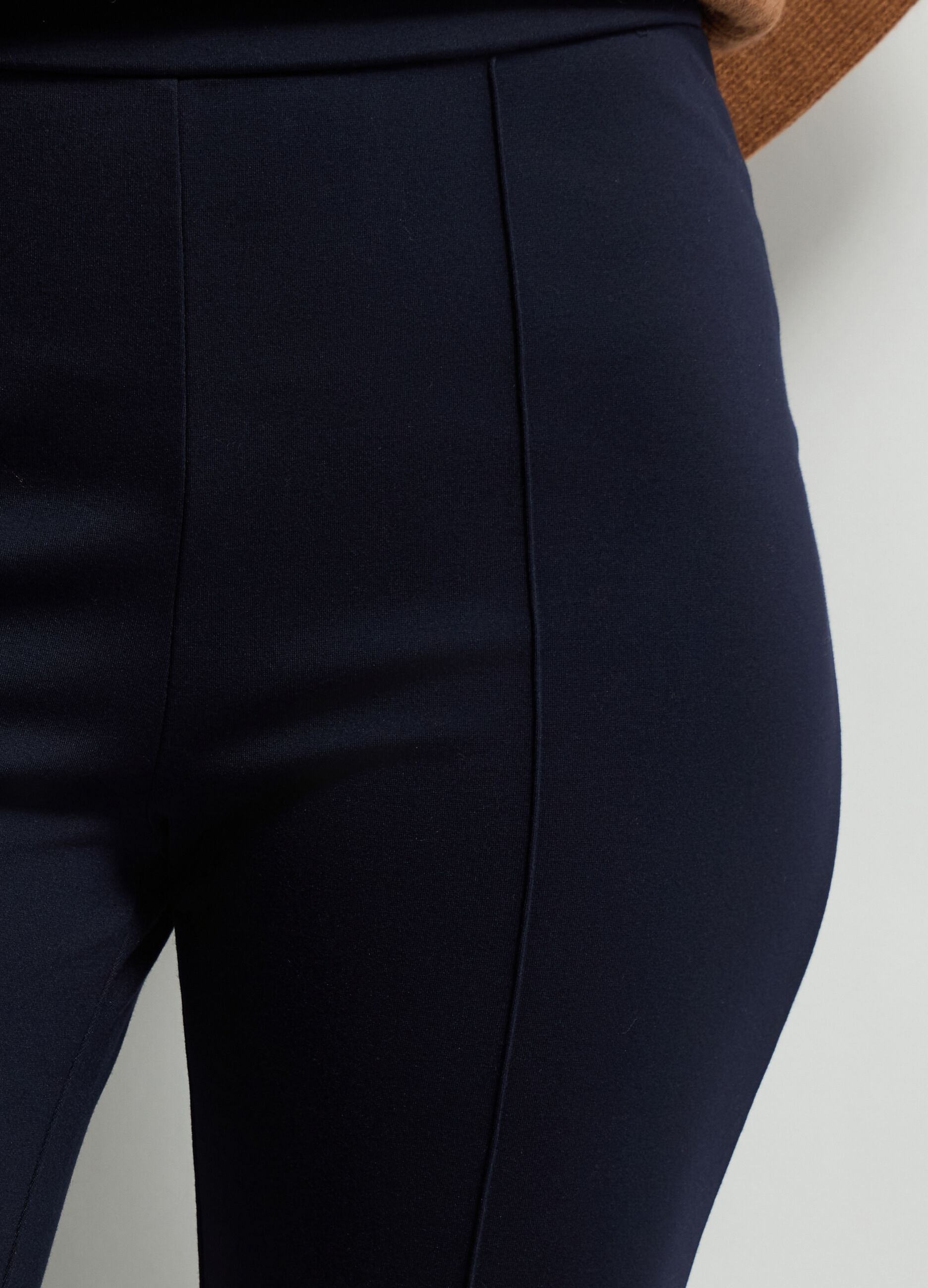Leggings Slim Fit in punto Milano di misto viscosa stretch donna_3